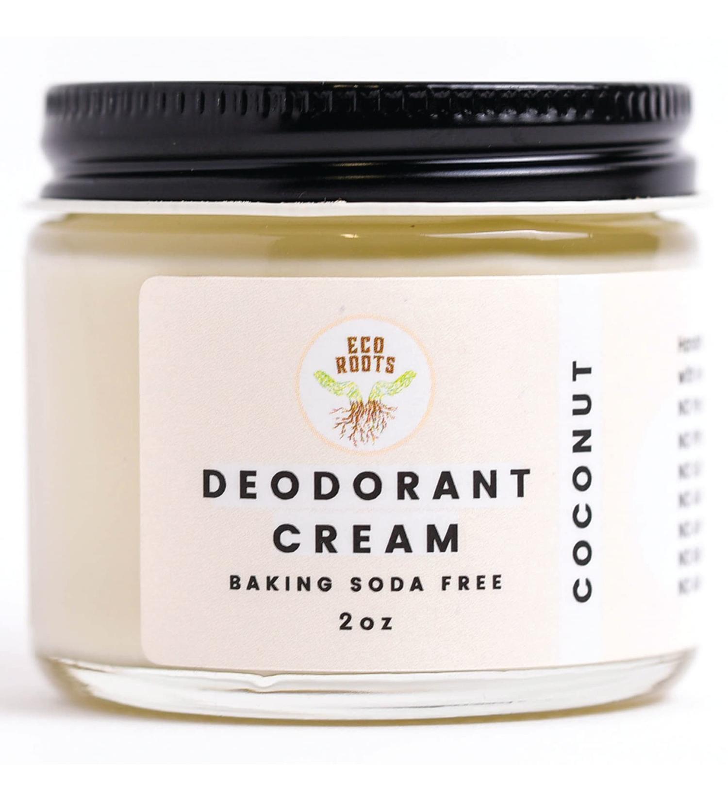 ECO ROOTS Organic Deodorant Cream | Aluminum-Free Vegan Pit Paste for Women & Men | Coconut Scent | Baking Soda Free | Non-Toxic Formula for Body & Private Parts - Buy Online on GoSupps.com