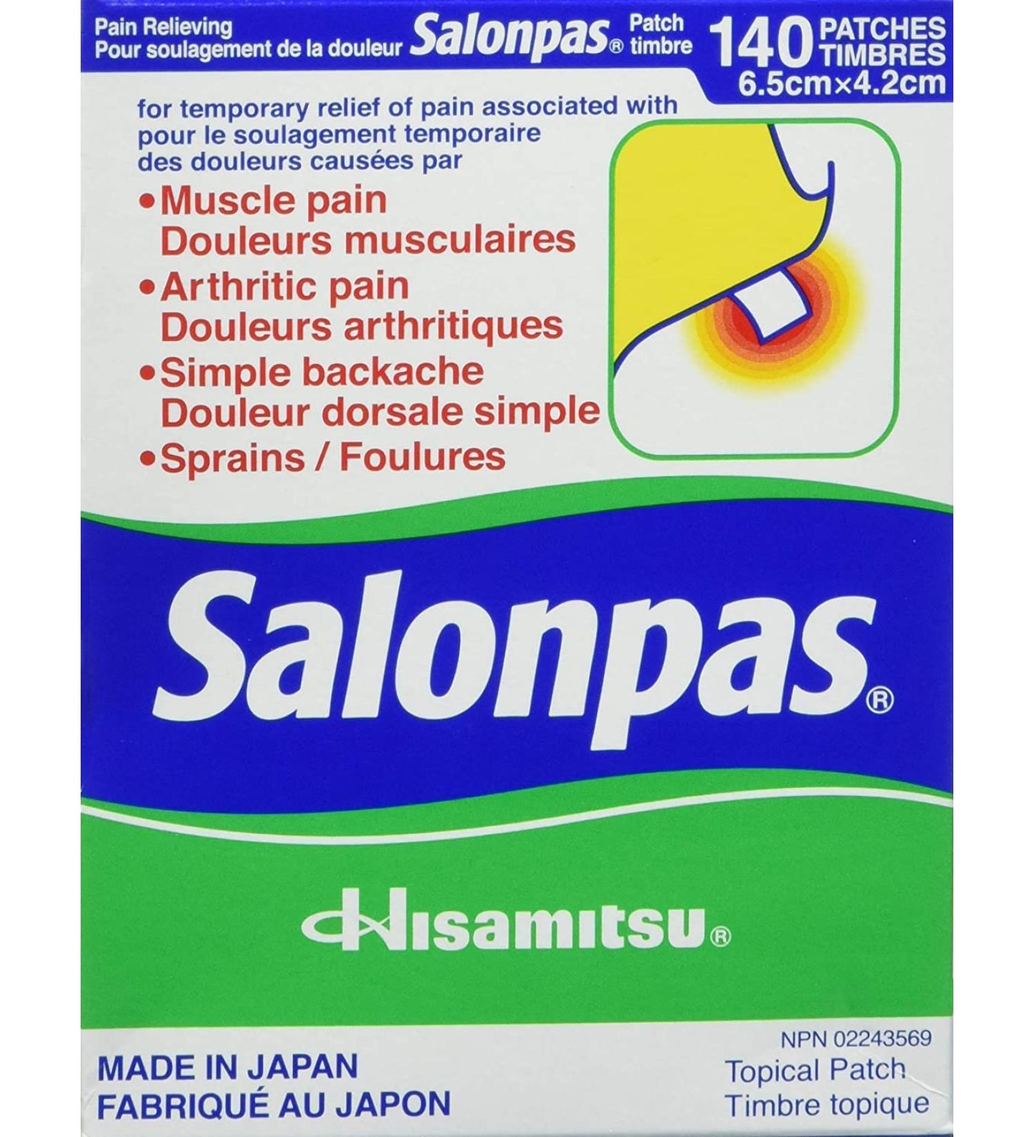 Salonpas Pain Relieving Patch 280 Patches (2 Packs) - Fast Relief - Buy Online on GoSupps.com