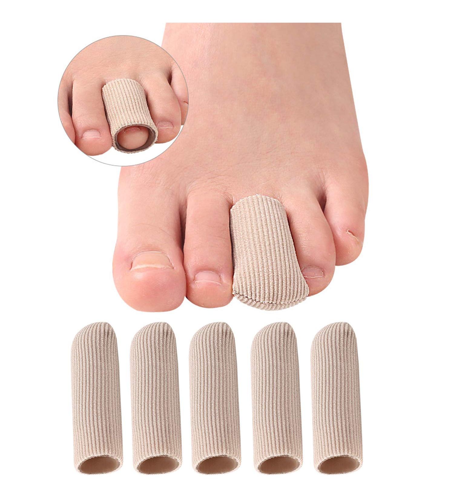 5-Piece Gel Toe Protection Caps for Arthritis & Hammer Toe Relief - Fabric & Silicone Support (Size M) - Buy Online on GoSupps.com