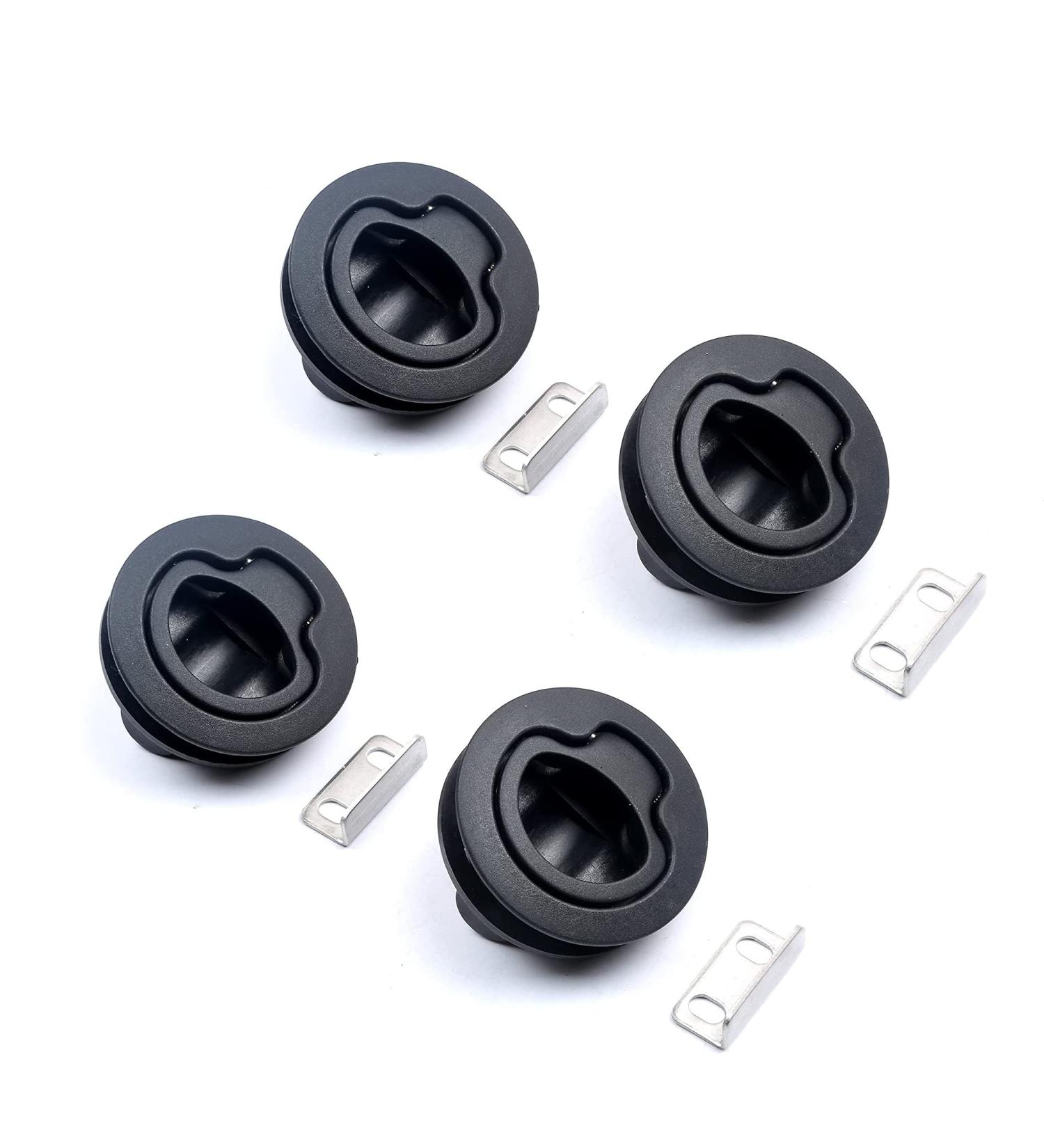 Mxeol Marine Slam Latch Black Flush Pull Slam Latch Round Plastic Black  4 PACK - Buy Online on GoSupps.com