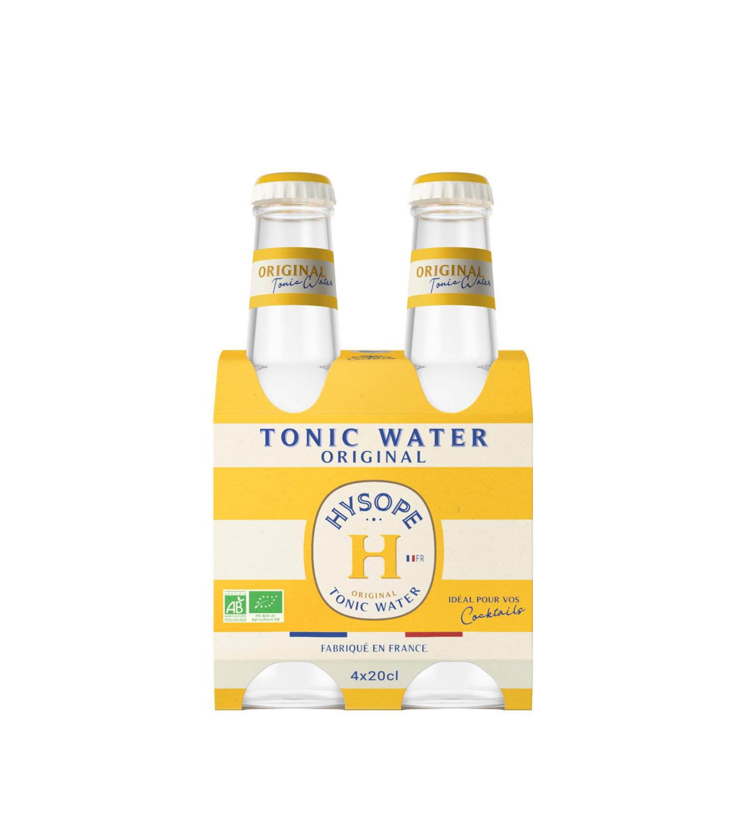 HYSOPE Tonic Water Original Origin France Organic Soda 6 x 4x20cl - Buy Online on GoSupps.com