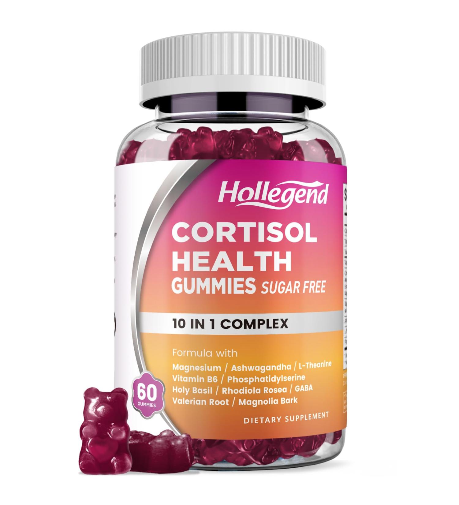 Cortisol Supplements for Women Men, Cortisol Gummies with Ashwagandha, Magnesium, L-Theanine, Phosphatidylserine, B6 for Cortisol Detox, Relaxation, Sleep, Focus, Sugar-Free, Vegan, 60 1 Count (Pack of 60) - Buy Online on GoSupps.com