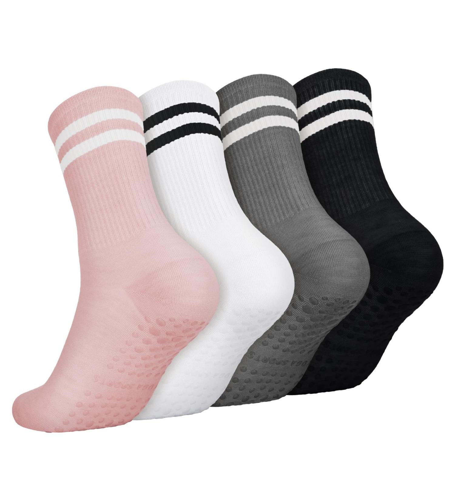 Apricitie Non-Slip Yoga Socks for Women - Anti-Slip Pilates & Sports Grip Socks Size 35-42 - Buy Online on GoSupps.com