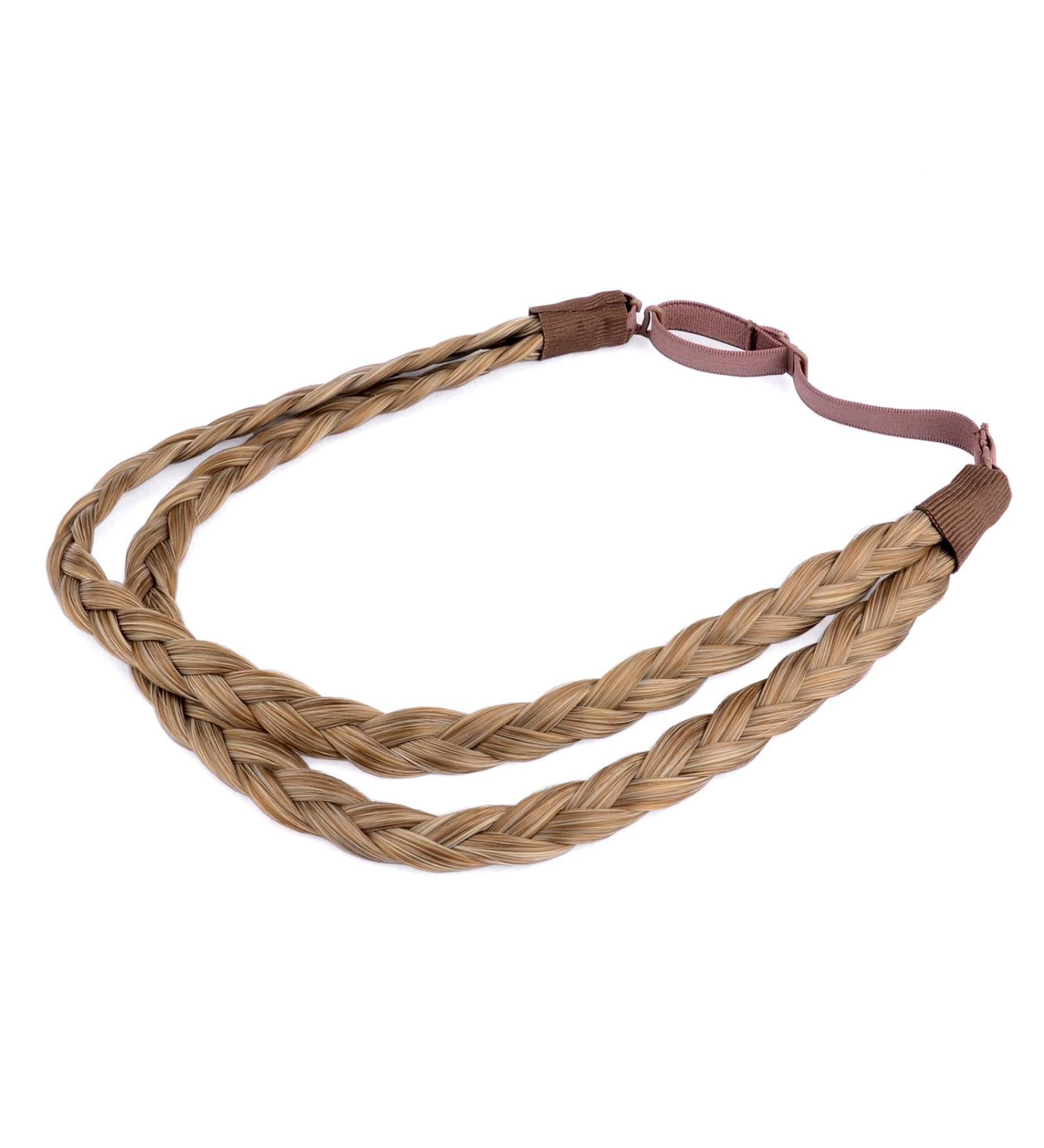 BOBIYA Caramel Blonde Braided Headband for Women & Girls - Double Three Strand Synthetic Hair Accessories - Buy Online on GoSupps.com