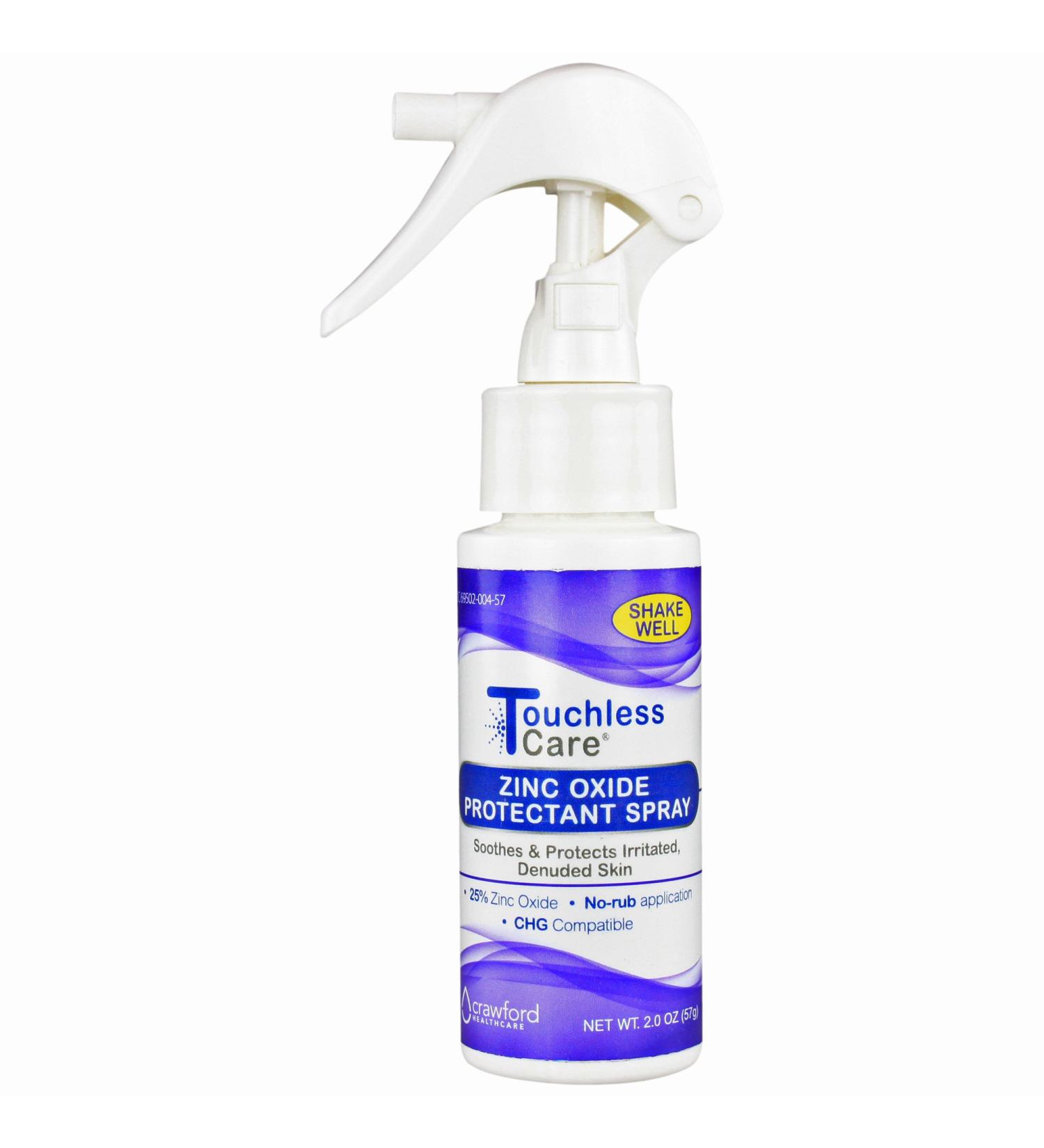 Touchless Care Zinc Oxide Protectant Spray for Fast Relief of Adult Diaper Rash - Easy Application, No Messy Creams - 2 oz Pack of 1 - Buy Online on GoSupps.com