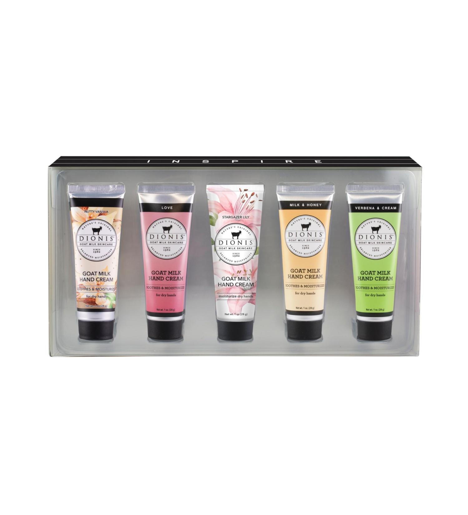 Dionis Goat Milk Hand Cream Gift Sets - Assorted Travel Size Skincare | Cruelty-Free Mini Lotion for Women - Perfect Self-Care Gifts for Dry Skin Inspire 2024 - Buy Online on GoSupps.com