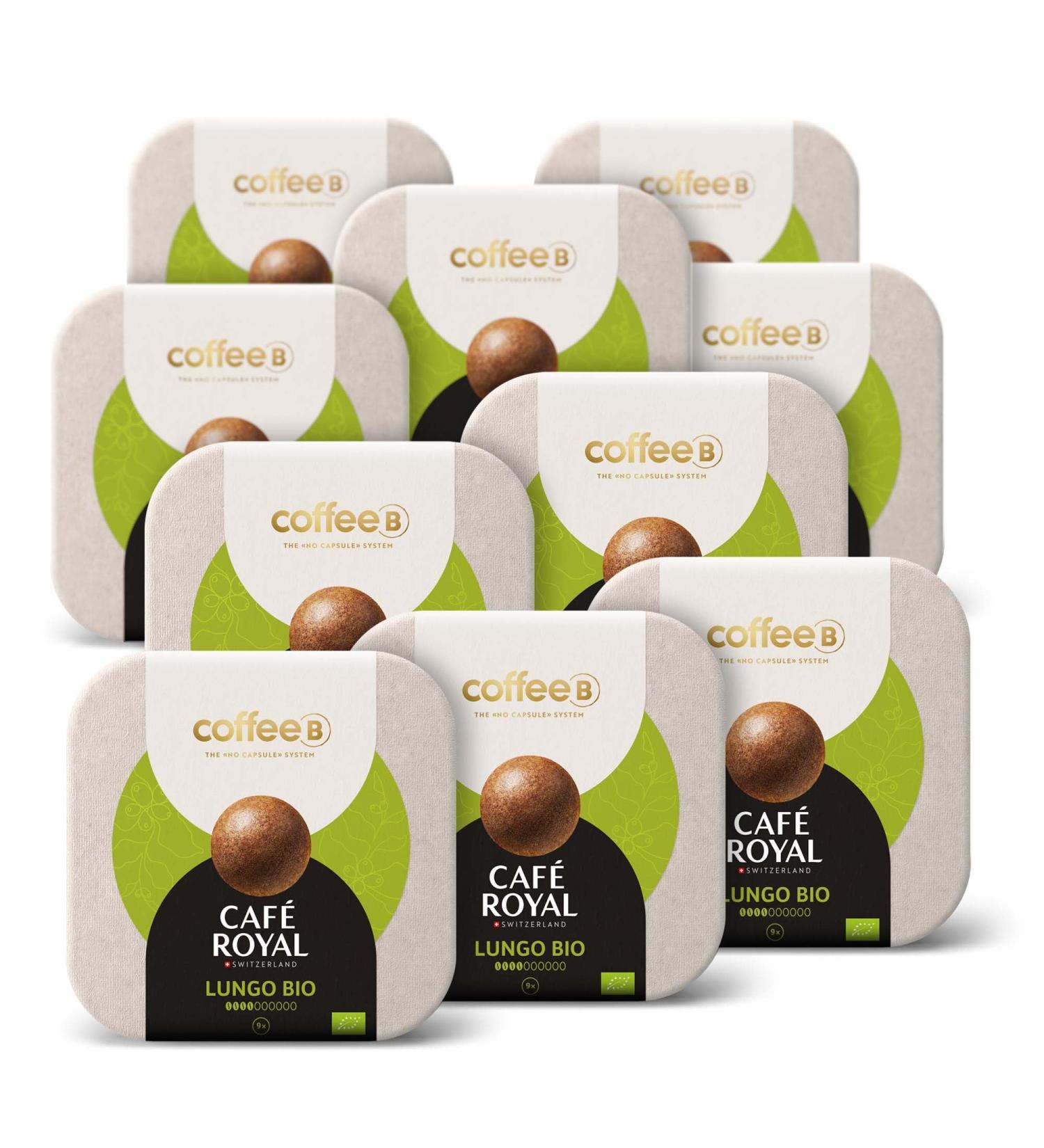  CoffeeB by caf royal CoffeeB LungoB 9 Coffee Balls Pack of 10 boxes of 9 coffee balls 51 g - Buy Online on GoSupps.com