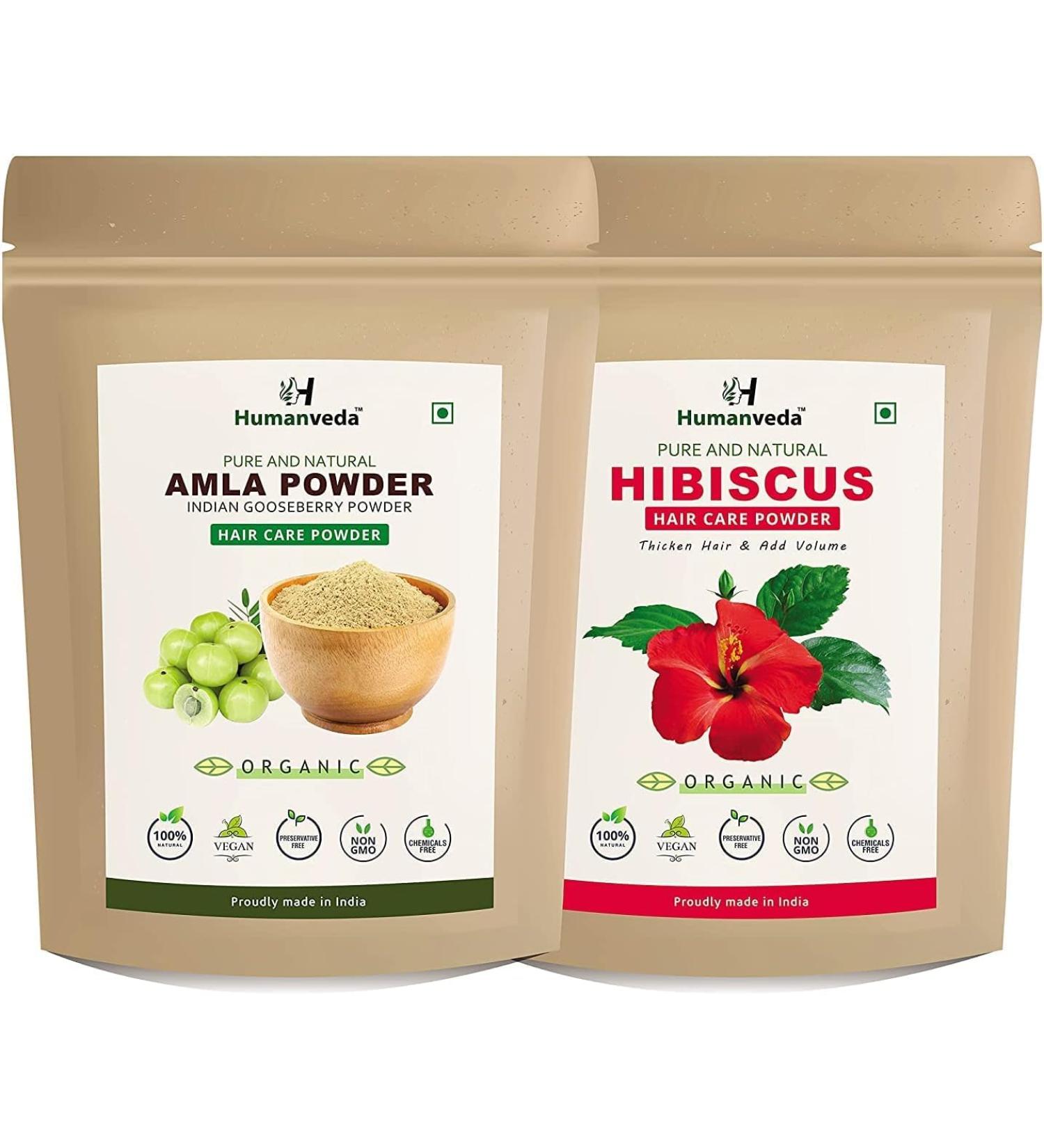 READ QURA Amla Powder Indian gooseberry with hibiscus flower powder Hibiscus rosasinensis 100 natural pure and organic for hair and skin care 100 g +100 g 200 g Pack of 2 - Buy Online on GoSupps.com