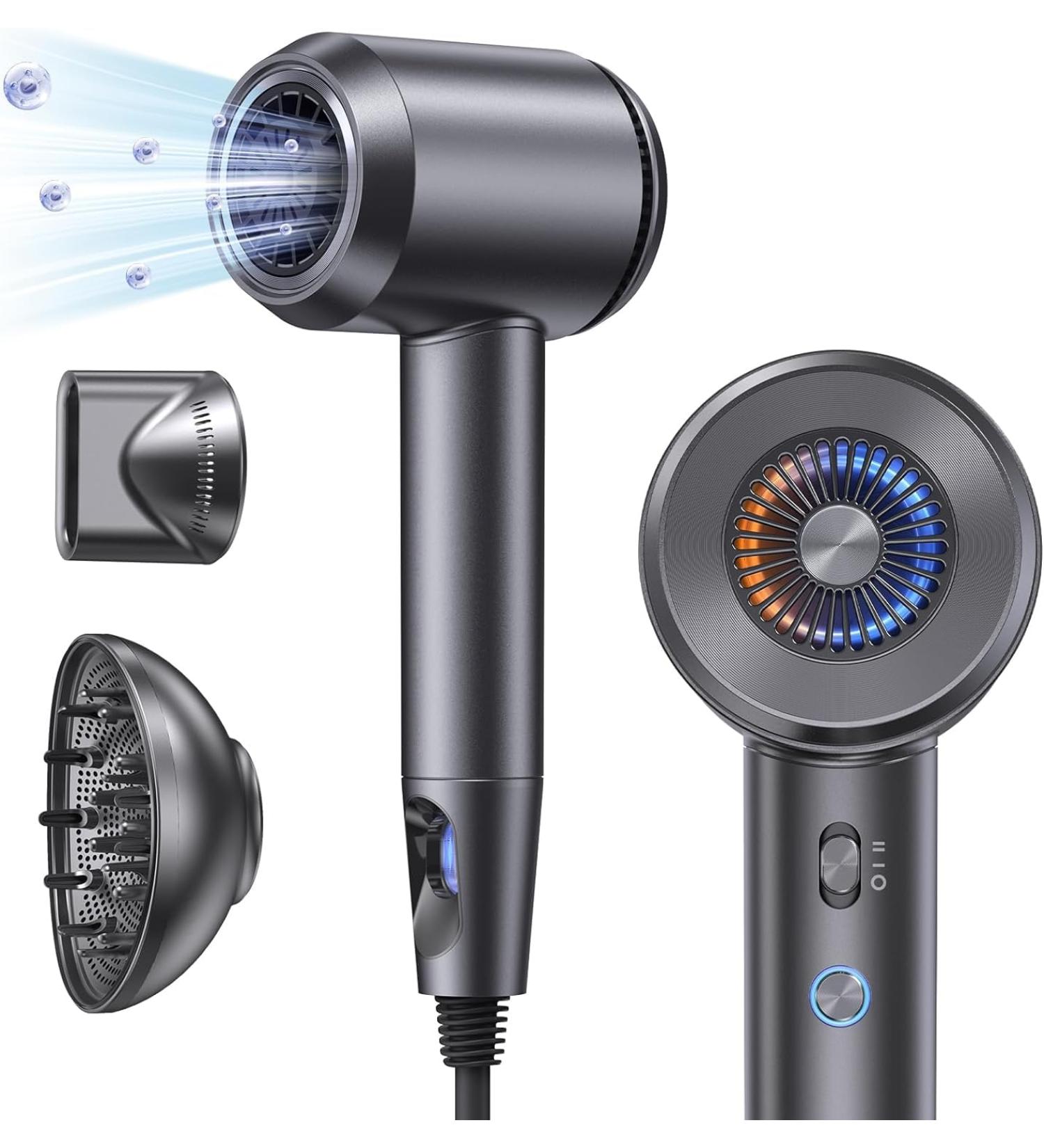 llano Hair Dryer with Diffuser Fast Drying 1500W Motor &10 5000 RPM Professional Hair Dryer with 500 Million Ions for Curly and Straight Hair Low Noise/Lightweight/Mini Great for Travel and Home Pearl Grey - Buy Online on GoSupps.com