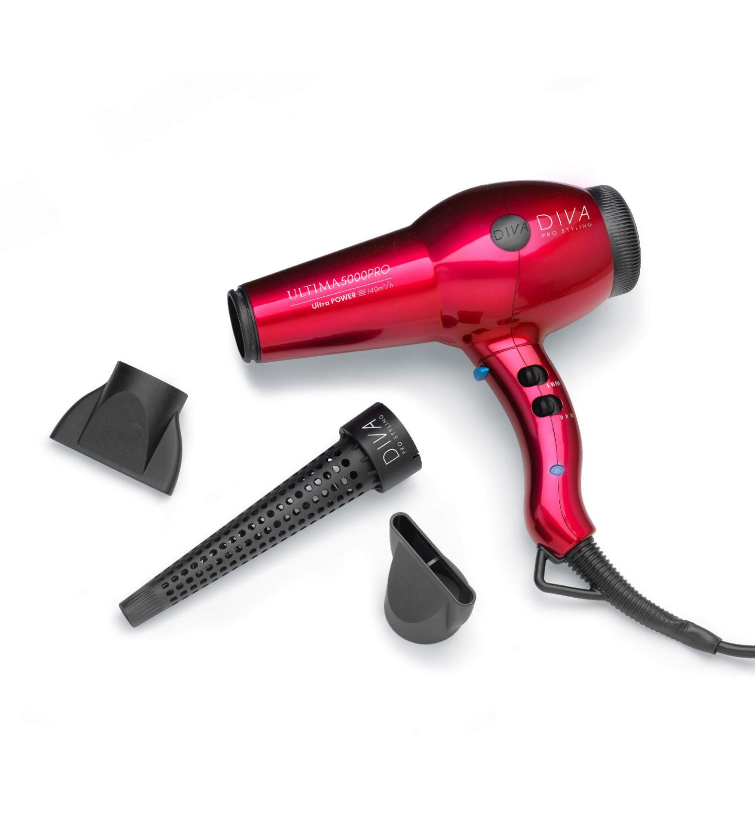 Diva Pro Styling Ultima 5000 Dryer with Styling Wand - Red - Buy Online on GoSupps.com