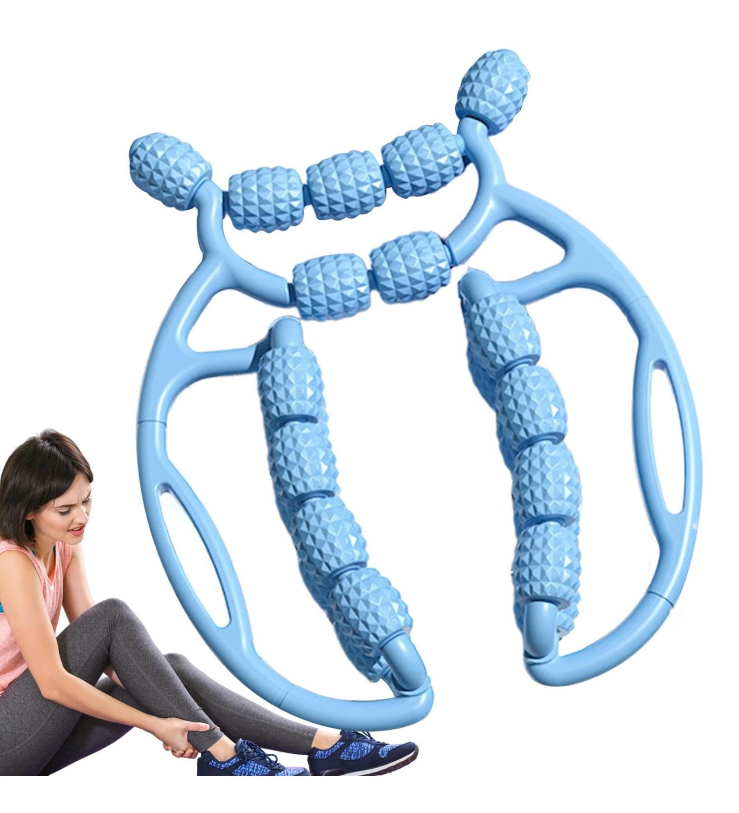 Buy Innovative Portable Massage Roller for Legs - 23 Wheels Ergonomic Muscle Relaxation Tool in Blue | Multi-Purpose Massage Accessories - Buy Online on GoSupps.com