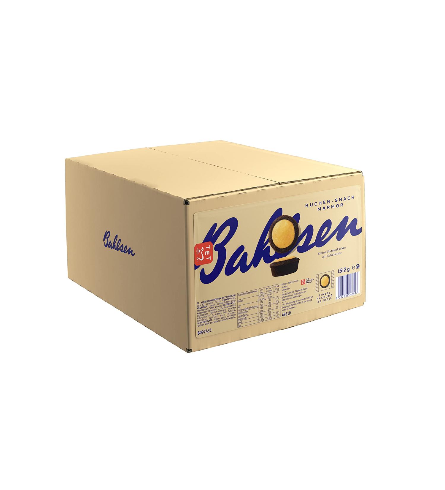 Bahlsen Marble Cake Snack - Large Pack (55 x 27.5g) | Individually Wrapped Chocolate Dessert - Buy Online on GoSupps.com