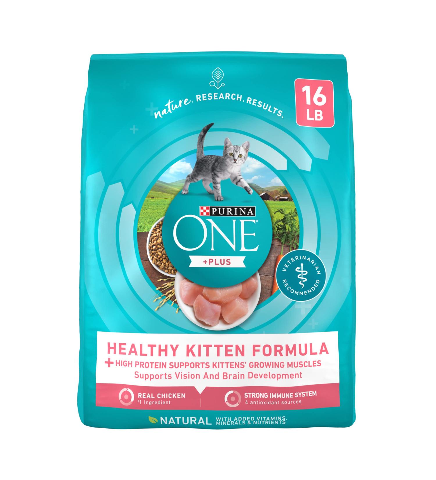 Purina ONE Healthy Kitten Dry & Wet Food - Chicken Flavor - 16 lbs - Buy Online on GoSupps.com