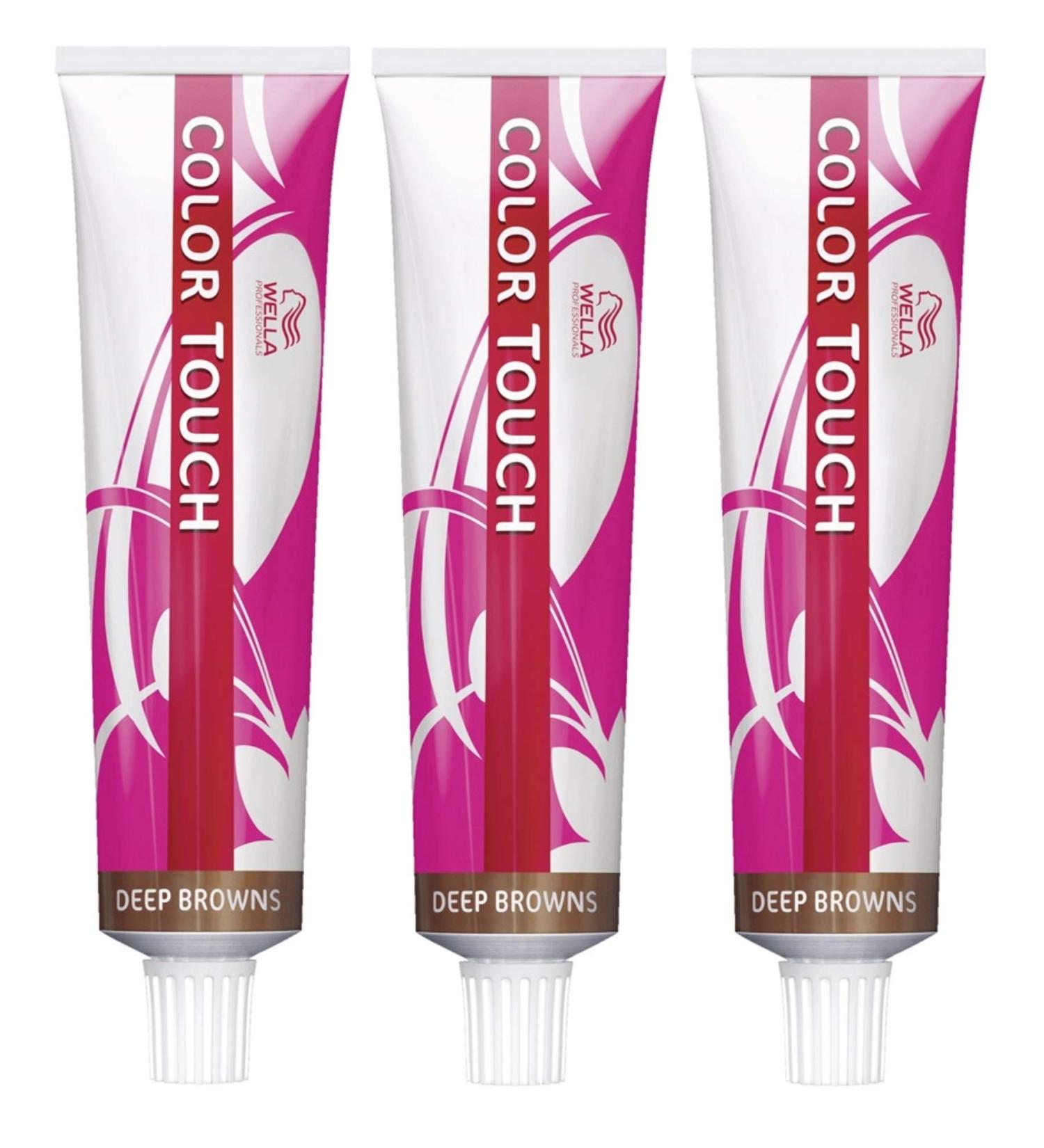 Pack of 3 Wella Professionals Color Touch 7/0 Medium Blonde 60 ml