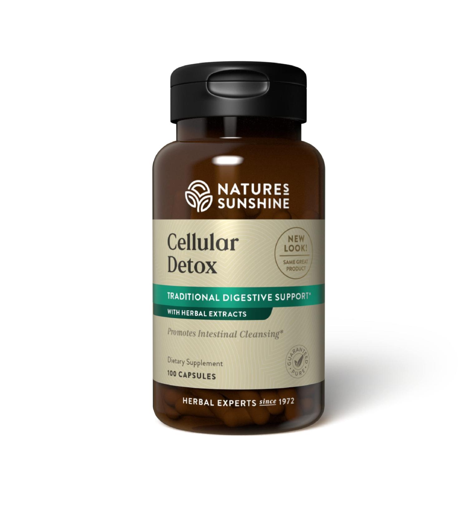 Nature's Sunshine Cellular Detox 100 Capsules Kosher - Natural Digestive System Supplement - Buy Online on GoSupps.com