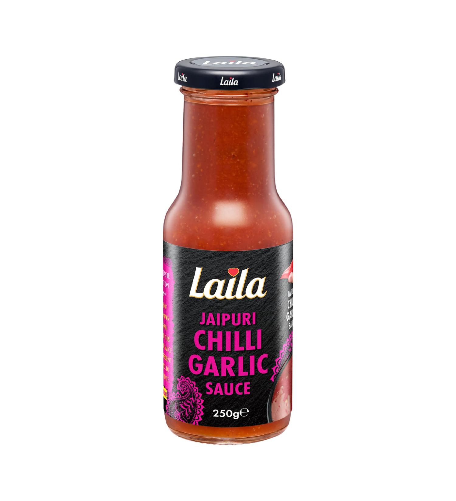 Laila Jaipuri Chilli Garlic Sauce 6x250g - Buy Online on GoSupps.com