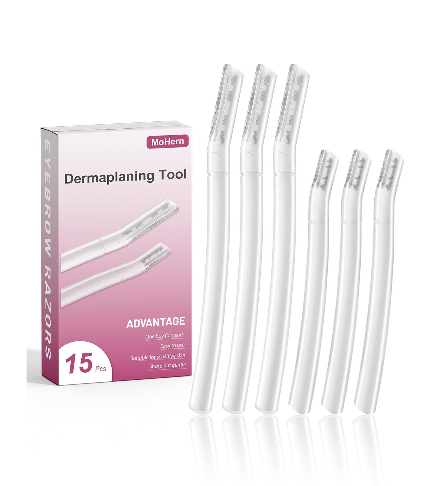 Dermaplane Razor for Women - 15 Pcs Microblade Eyebrow Razors & Face Tool | Multipurpose Dermaplaning | Transparent - Buy Online on GoSupps.com