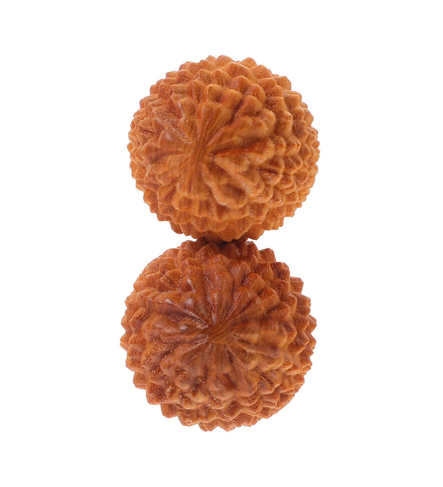 Gatuida 2st Wooden Massage Balls - Handheld Fitness Tools for Yoga & Relaxation - Chinese Hand Massage Decor - Buy Online on GoSupps.com