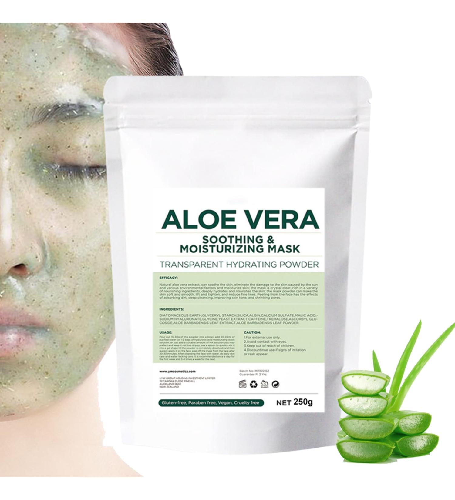 Face Masks Beauty - Aloe Vera Jelly Mask - Smoothing&Moisturizing Jelly Face Mask Skin Care - Peel Off Face Masks - Clay Face Mask - Nourish Nature Transparent Hydrating Powder Aloe Jelly Mask - Buy Online on GoSupps.com