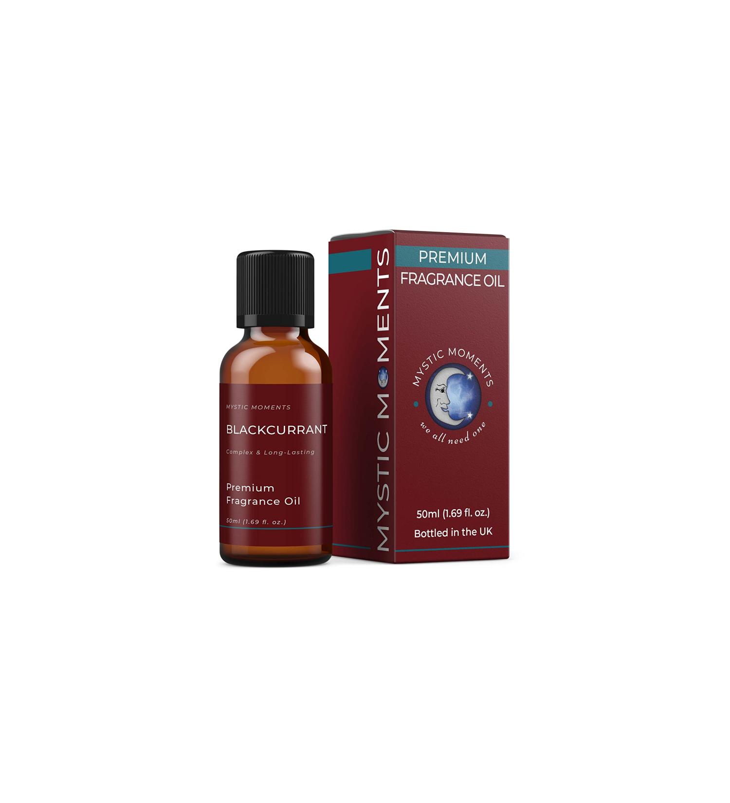 Mystic Moments Blackcurrant Fragrance Oil 50ml for Soaps, Candles, Bath Bombs | Ideal for Oil Burners, Diffusers, Skin & Hair Care - Buy Online on GoSupps.com