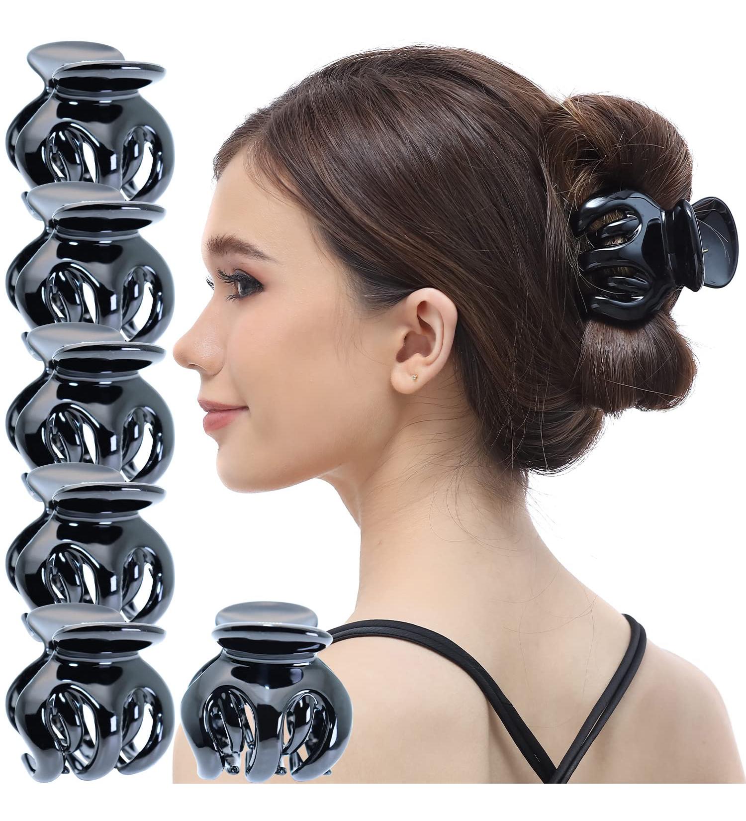 Buy High-Quality RC Roche 6-Piece Pumpkin Hair Clips - Octopus & Spider Design for Women - Durable Claw Clamp with Interlocking Teeth - Large Black Hair Accessories - Buy Online on GoSupps.com