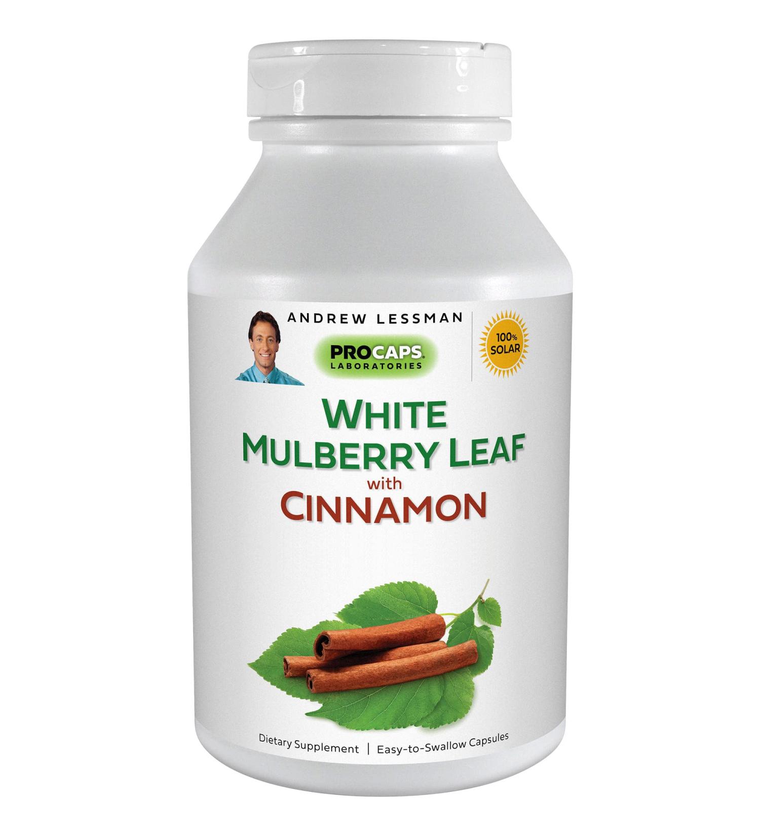 Andrew Lessman White Mulberry Leaf with Cinnamon 360 Capsules - Standardized Extract for Blood Sugar Support - Buy Online on GoSupps.com