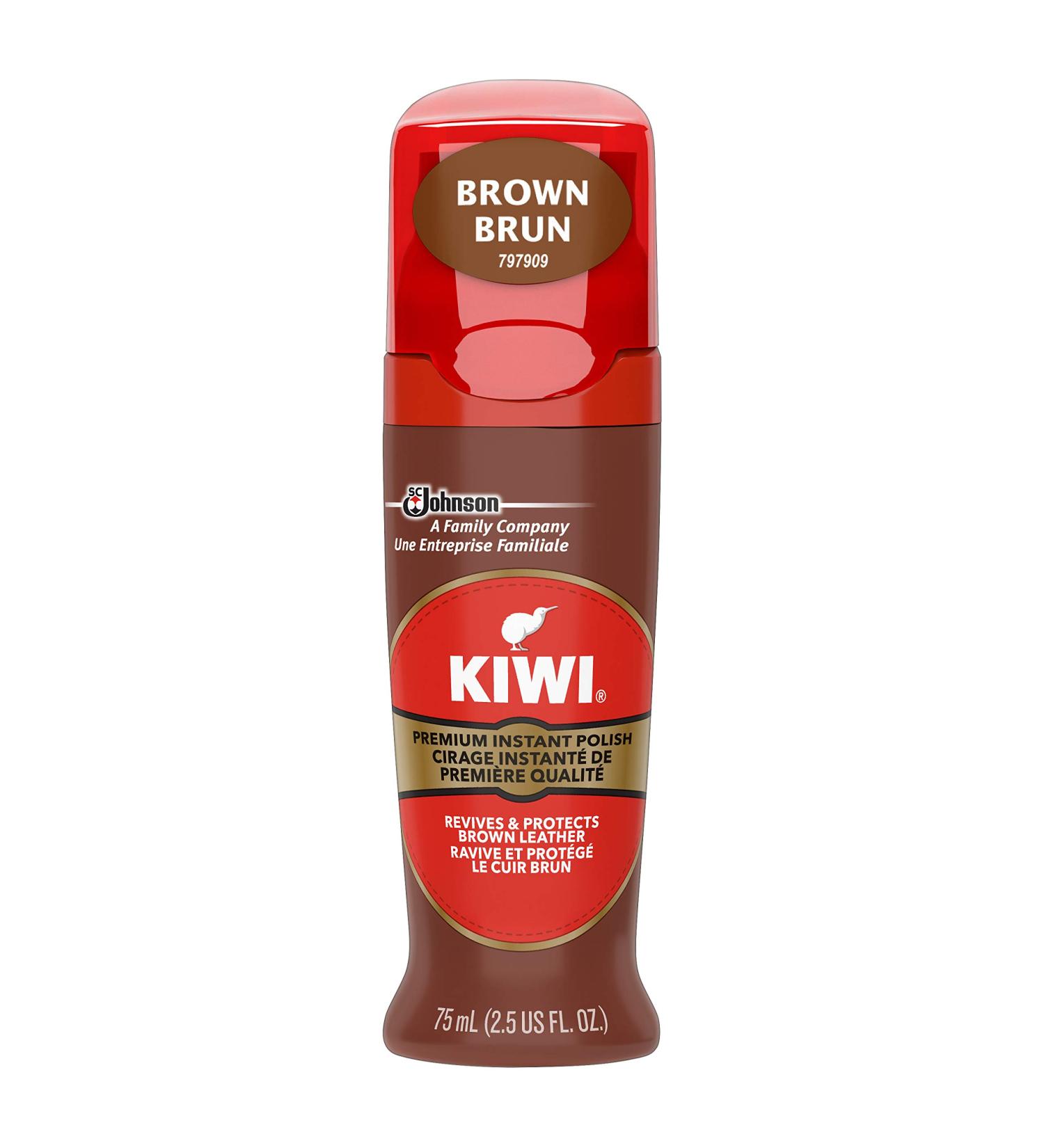KIWI Color Shine Brown Liquid Polish - 2.5 FL. OZ. | Enhance and protect your shoes with our premium polish - Buy Online on GoSupps.com