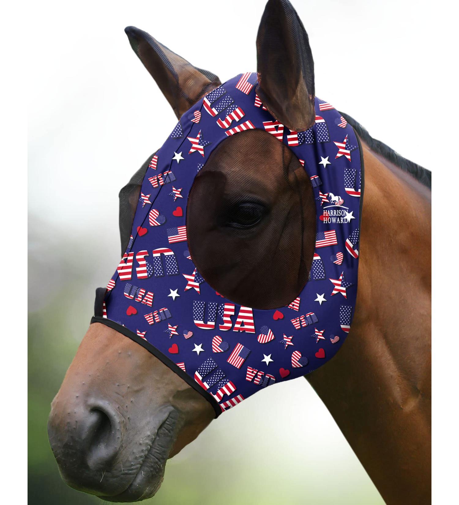 Harrison Howard Super Comfort Fly Mask - Large Eye Space UV Protection & Breathability | Starry Medium USA - Buy Online on GoSupps.com
