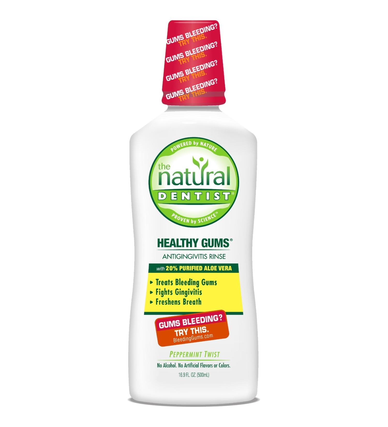 The Natural Dentist Moisturizing Healthy Gums Antigingivitis Rinse Peppermint Twist 16.90 oz (Pack of 6)6
