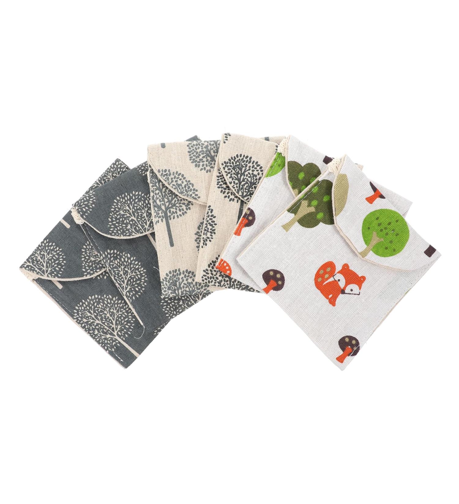 Buy Lurrose 6th Pack Women's Bandages Bag | Stylish Wallet for Menstruation Towels & Small Storage | Travel-Friendly Cotton Design - Buy Online on GoSupps.com