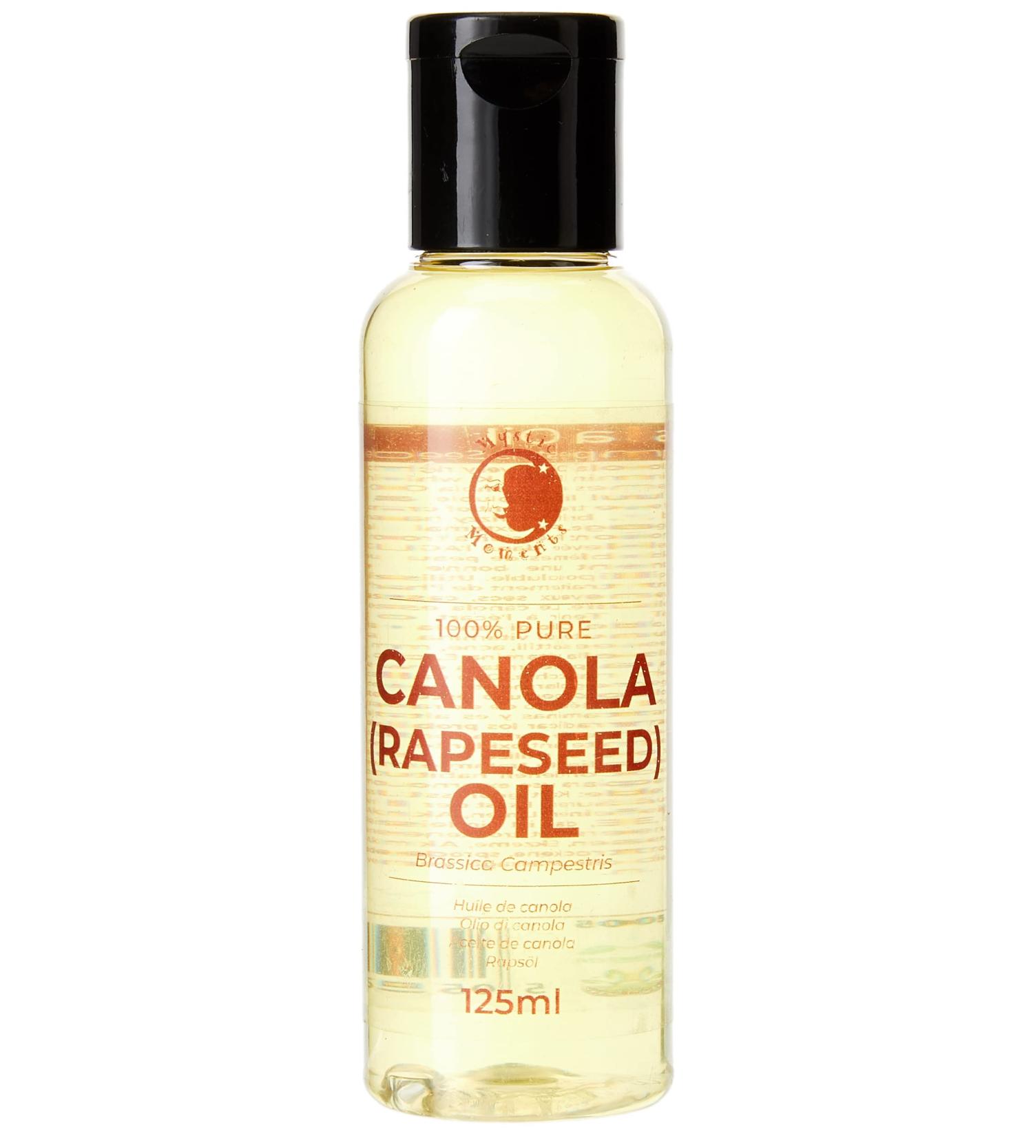 Buy Mystic Moments Canola Carrier Oil 125ml - Pure Natural Oil for Hair Face Nails Aromatherapy Massage - Vegan & GMO Free - International Shipping Available - Buy Online on GoSupps.com