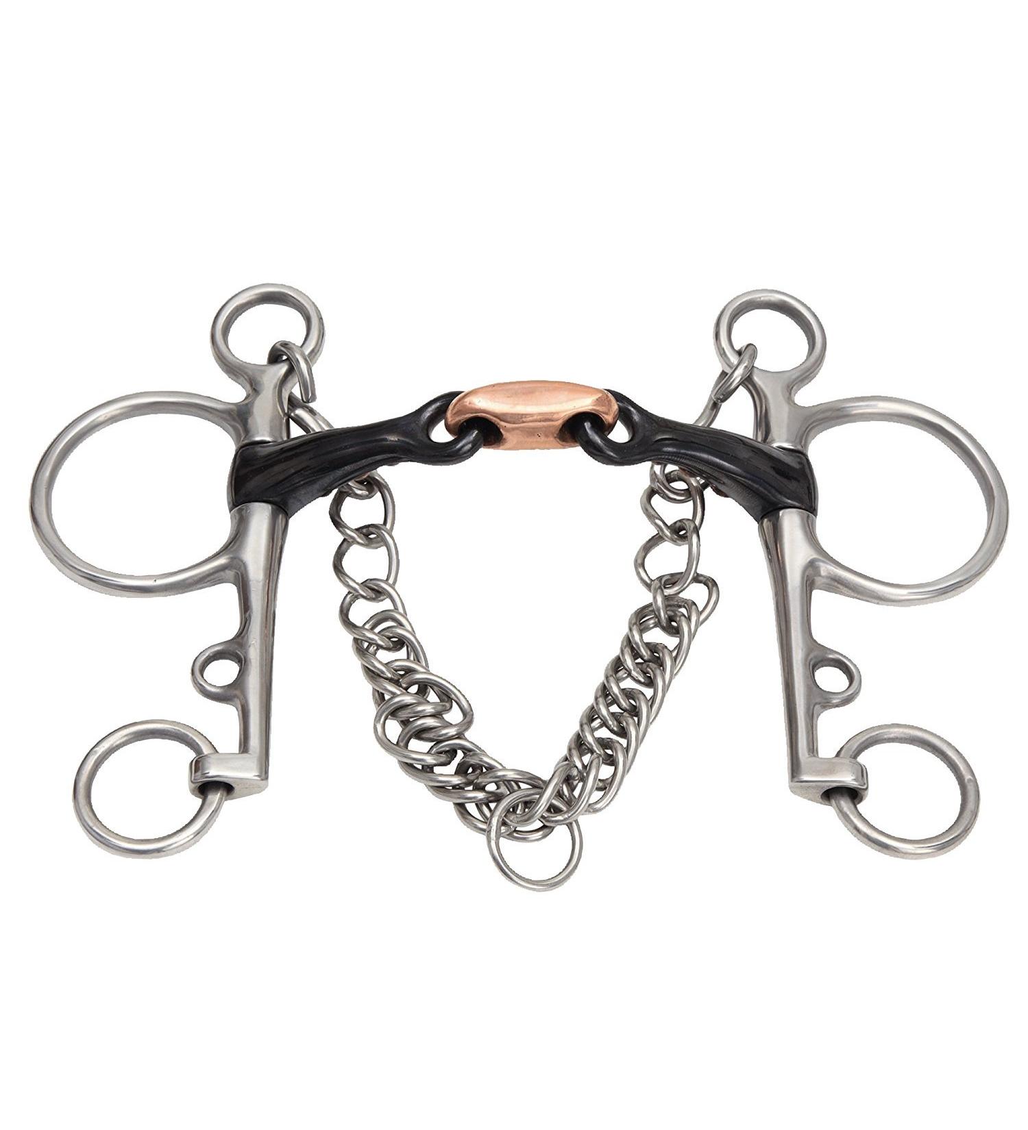 Shires Double Jointed Sweet Iron Pelham Bit 4 1/2 inch Silver