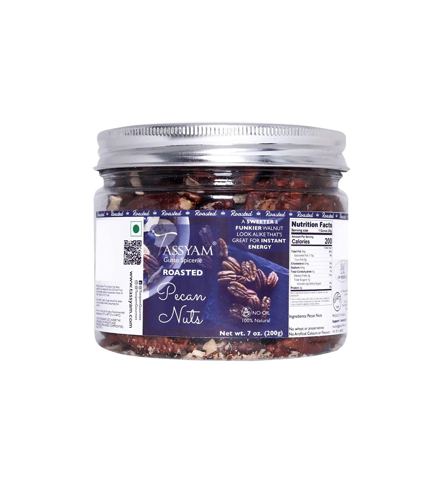 Tassyam Roasted Pecan Nuts 200g | Premium Imported Nuts