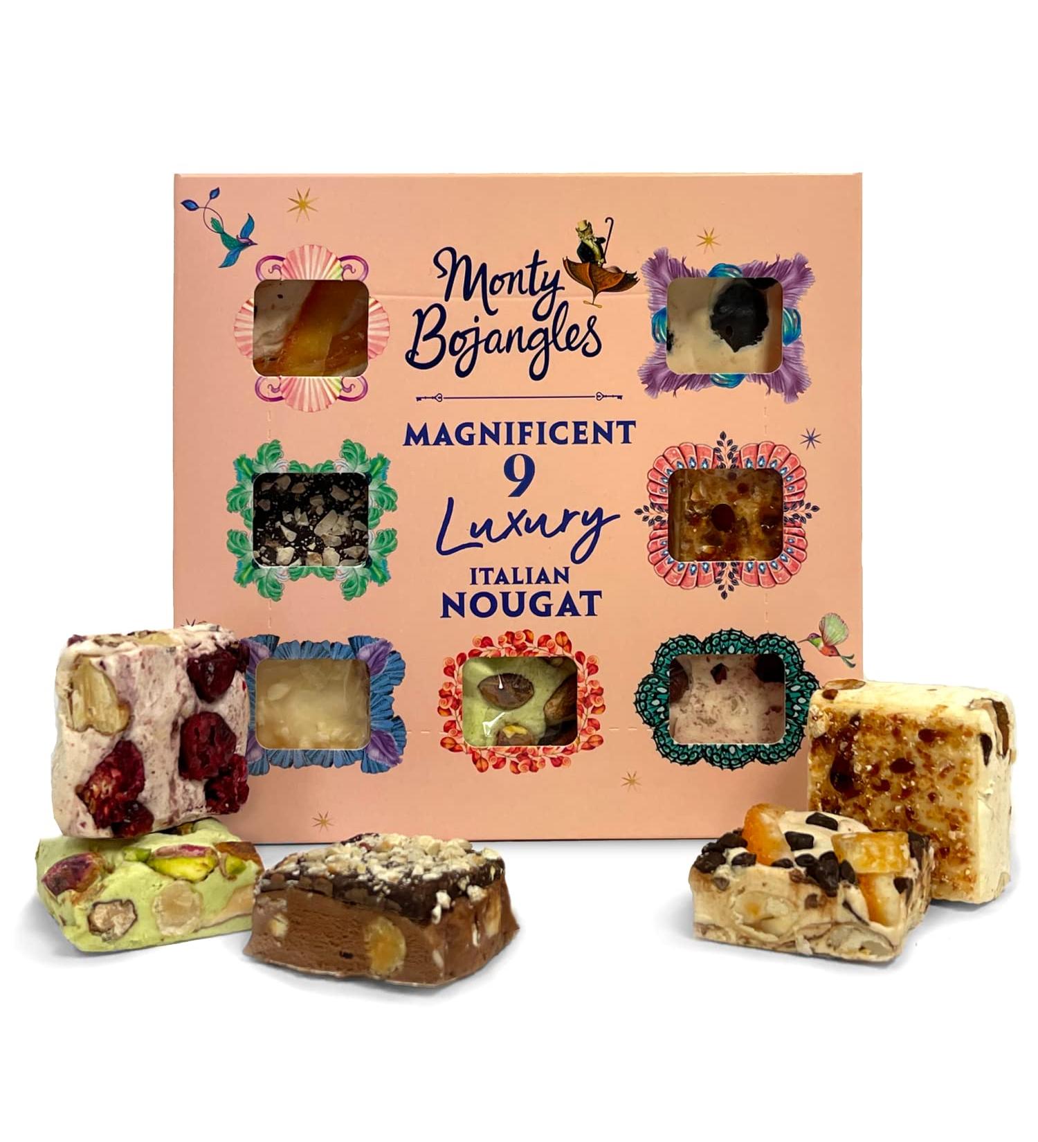 Monty Bojangles Magnificent 9 Nougat | Luxurious Italian Nougat Assortment 135g | Buy Internationally - Buy Online on GoSupps.com