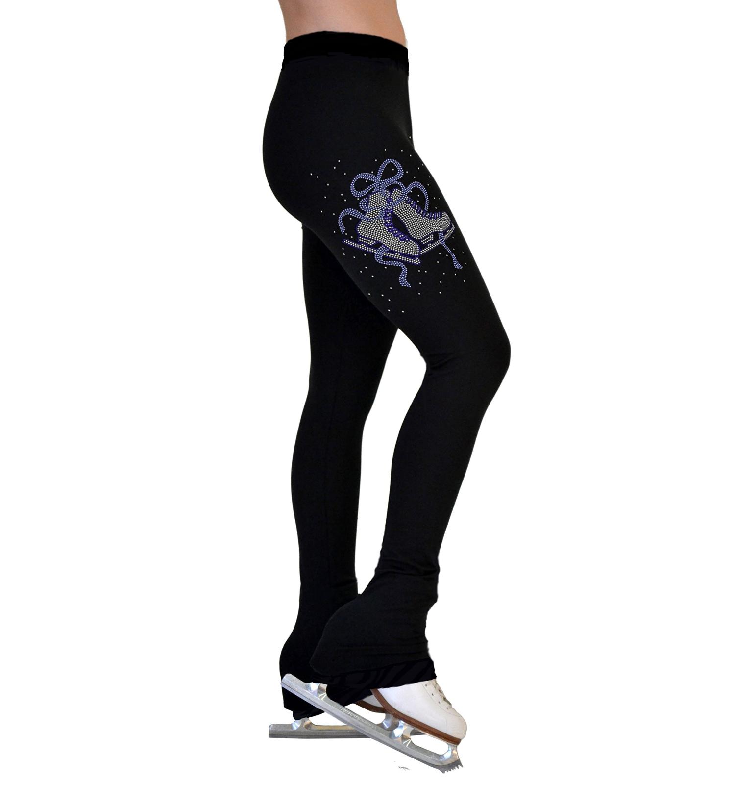 ChloeNoel P86 - Crystal Vintage Figure Skating Pants (Adult) Small Skate/Ribbon Blue