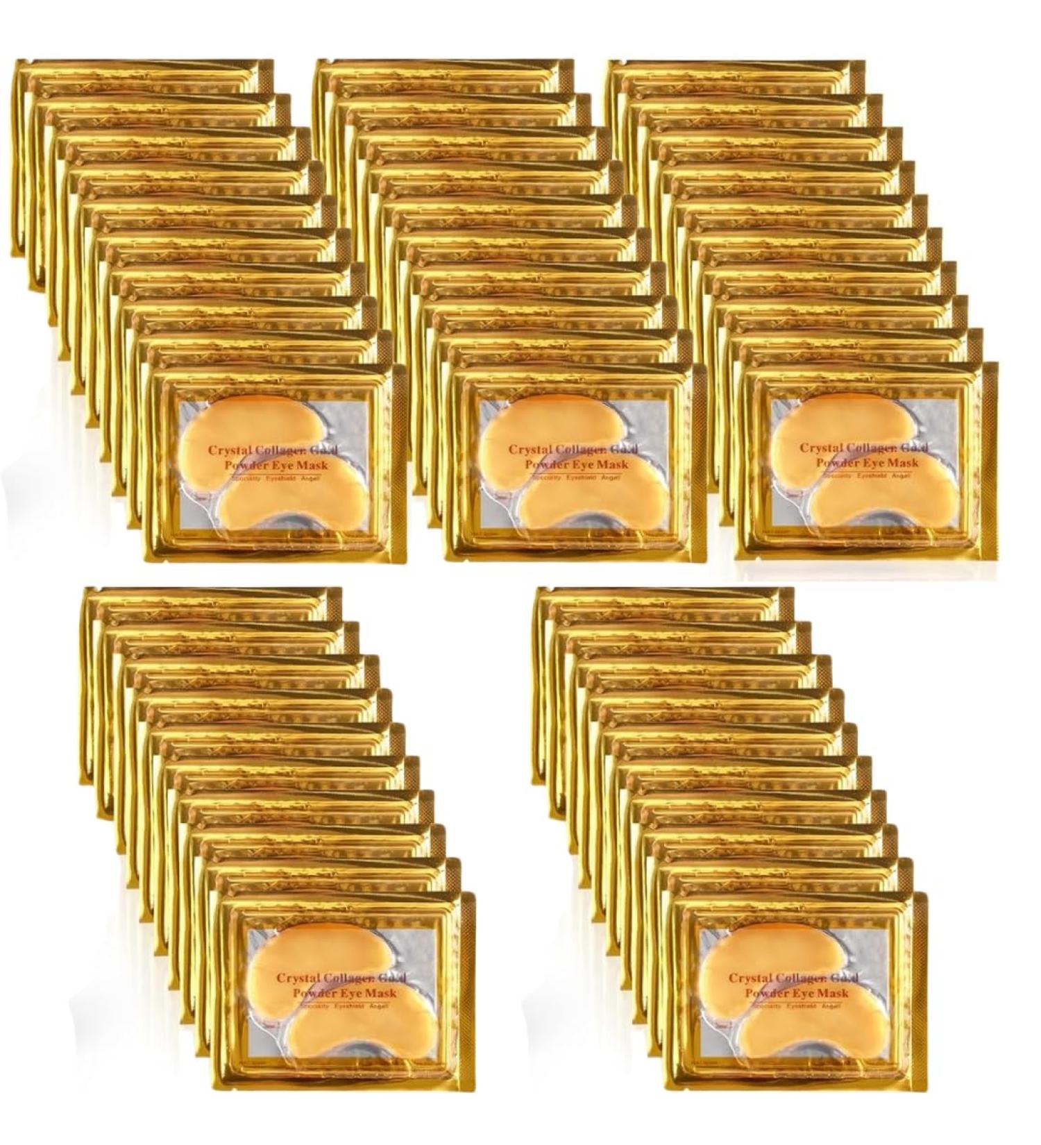 Under Eye Patches (50 Pairs) - 24K Gold Eye Patches for Puffy Eyes Dark Circles Eye Bags and Wrinkles Collagen - Buy Online on GoSupps.com