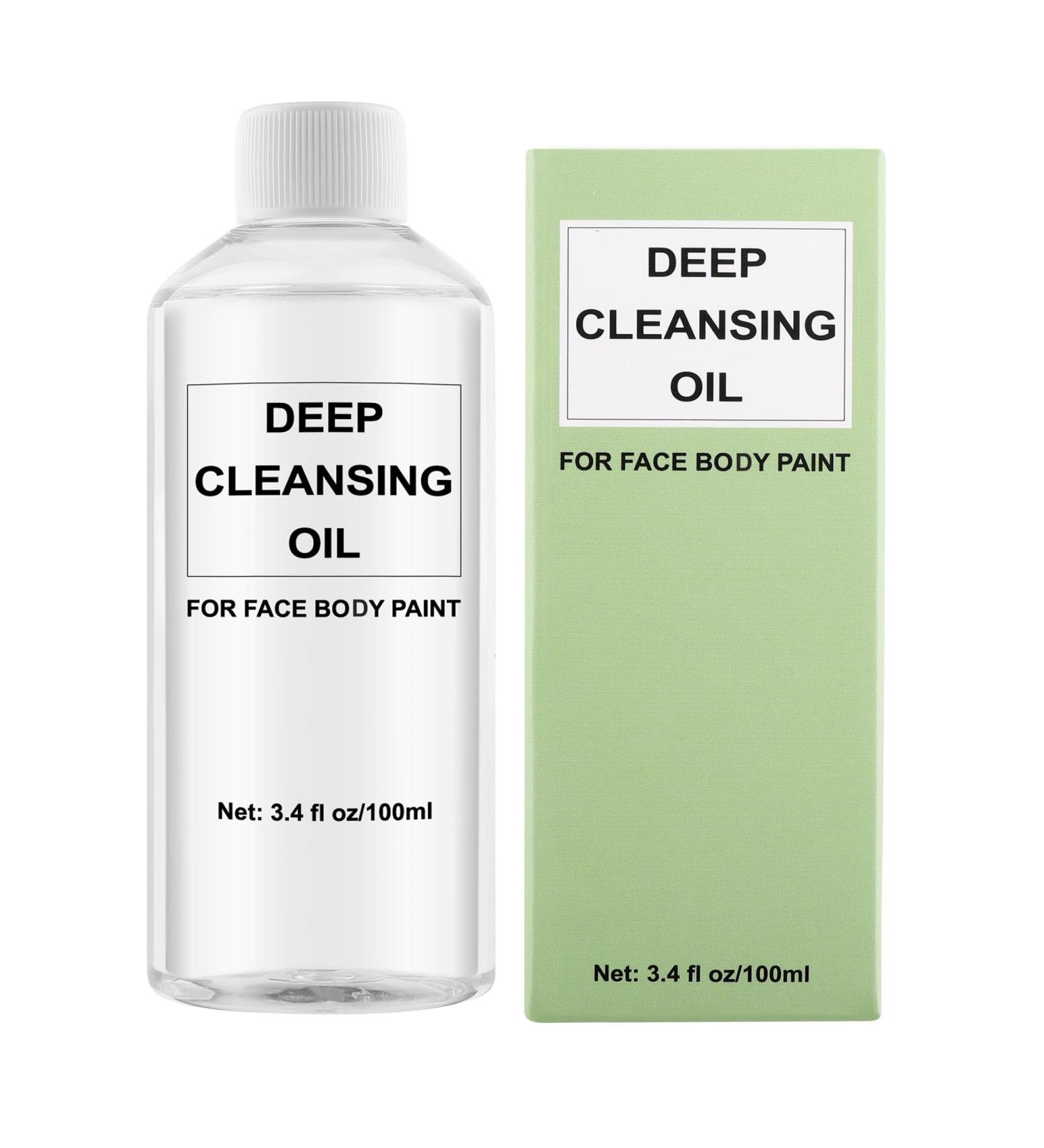 Facial Cleansing Oil Makeup Remover | Halloween Makeup Remover for Sensitive Normal & Oily Skin | 3.38oz (100ml - Buy Online on GoSupps.com