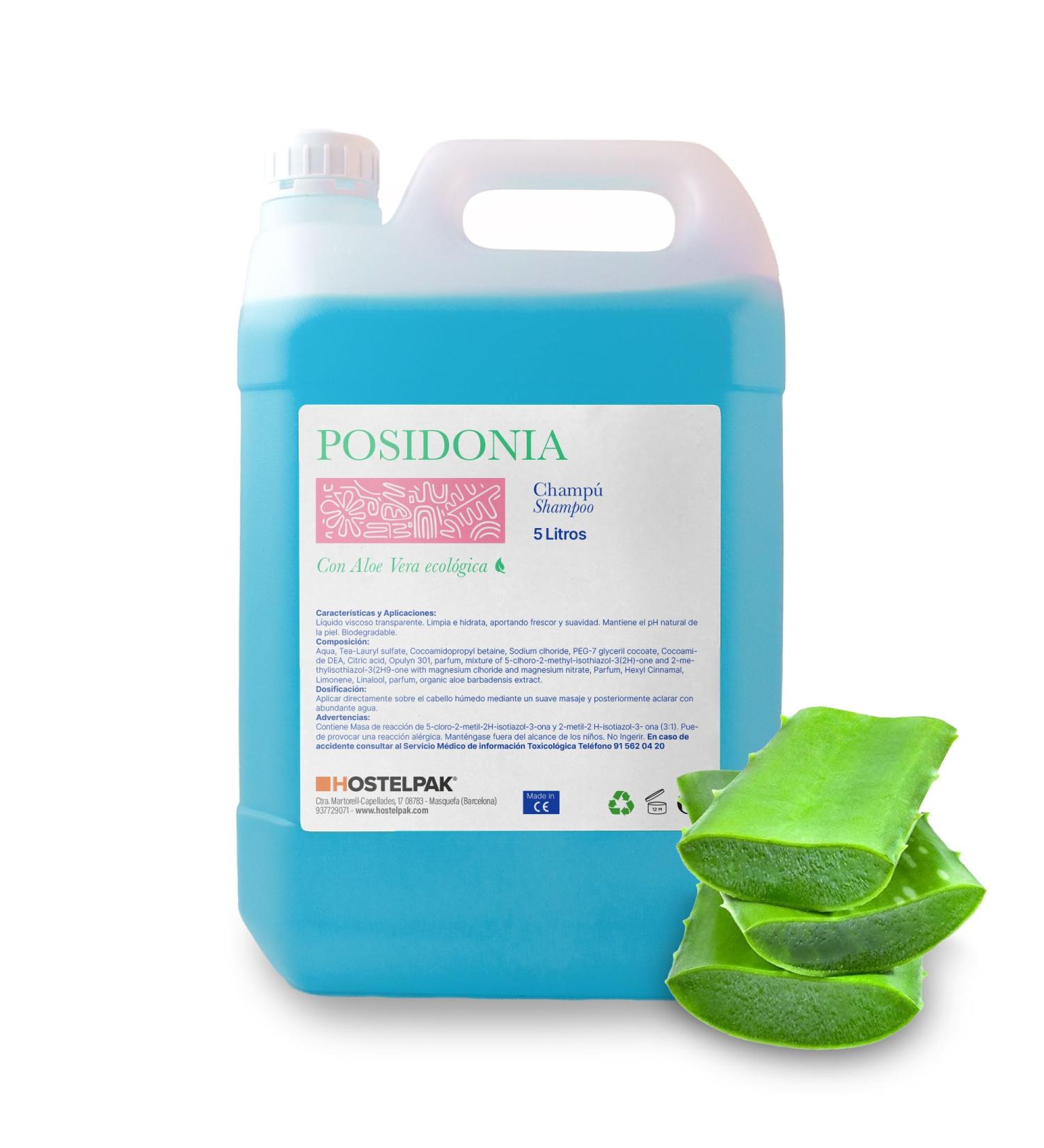  Hostelpak 1 Posidonia Collection shampoo with organic aloe vera 5L | Posidonia Collection Amenities Hotel - Buy Online on GoSupps.com
