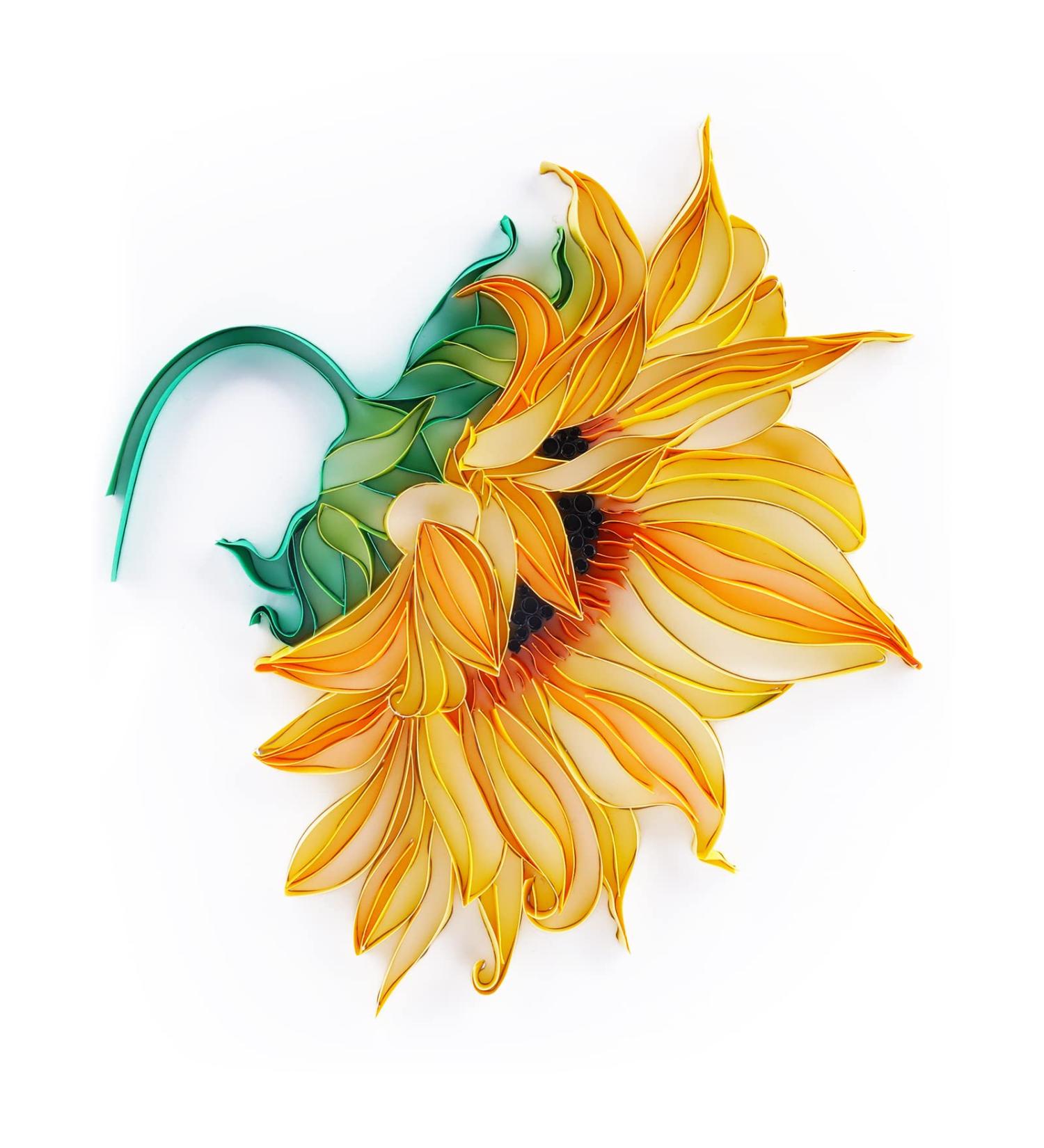 Quilling Kit for Adults - Sunflower Design | Handmade DIY Craft Kit | Home Wall Art Decor | Perfect Gift Idea - Buy Online on GoSupps.com