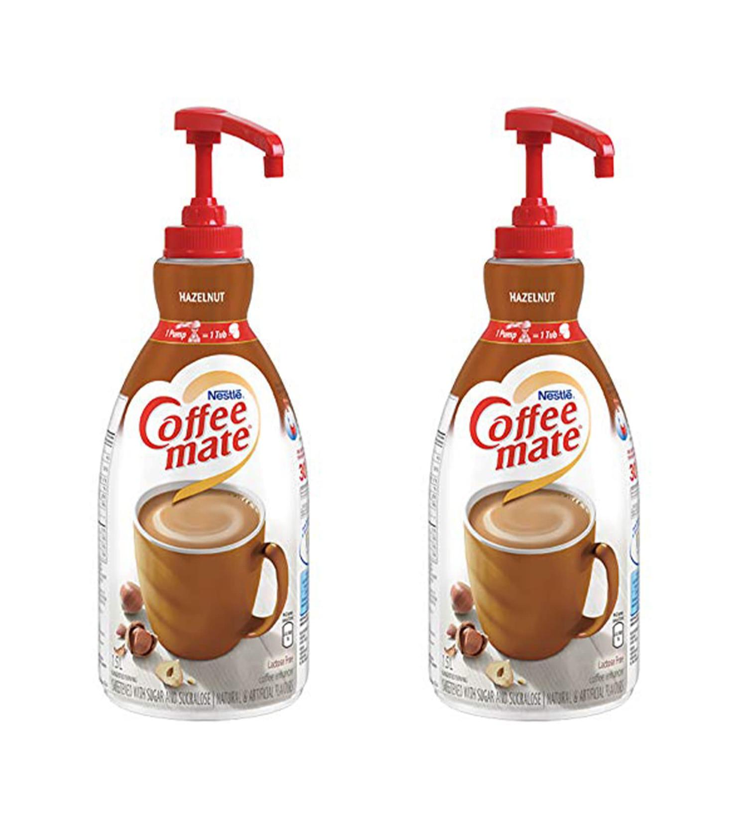 Coffee Mate Liquid Coffee Creamer Lactose Free Hazelnut No Refrigeration 1.5 Liter Pump Bottle (2-Pack) Hazelnut 1.5 L (Pack of 2) - Buy Online on GoSupps.com