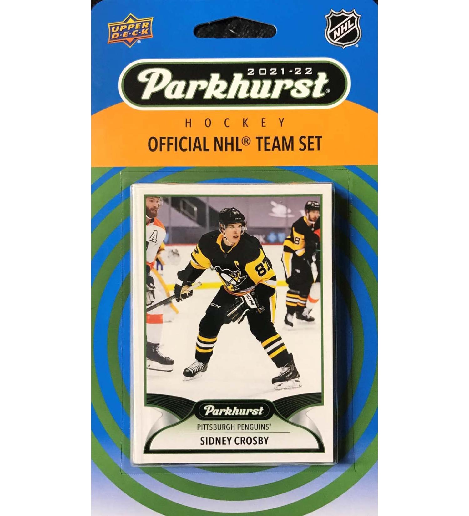 Pittsburgh Penguins 2021 2022 Upper Deck Factory Sealed 10 Card Team Set with Sidney Crosby, Jake Guentzl and Evgeni Malkin Plus
