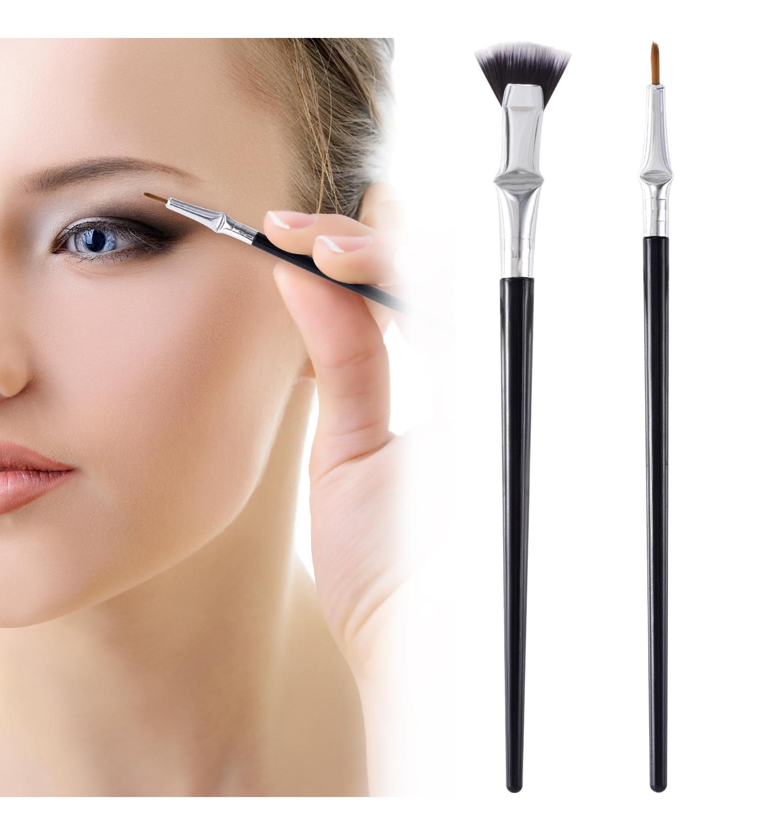 Buy PAGOW 2-Pc Folding Lash Brush & Eyeliner Brush Set | 2024 Multifunctional Mascara Fan & Eyelash Separator Tool for Perfect Lashes | International Shipping Available - Buy Online on GoSupps.com