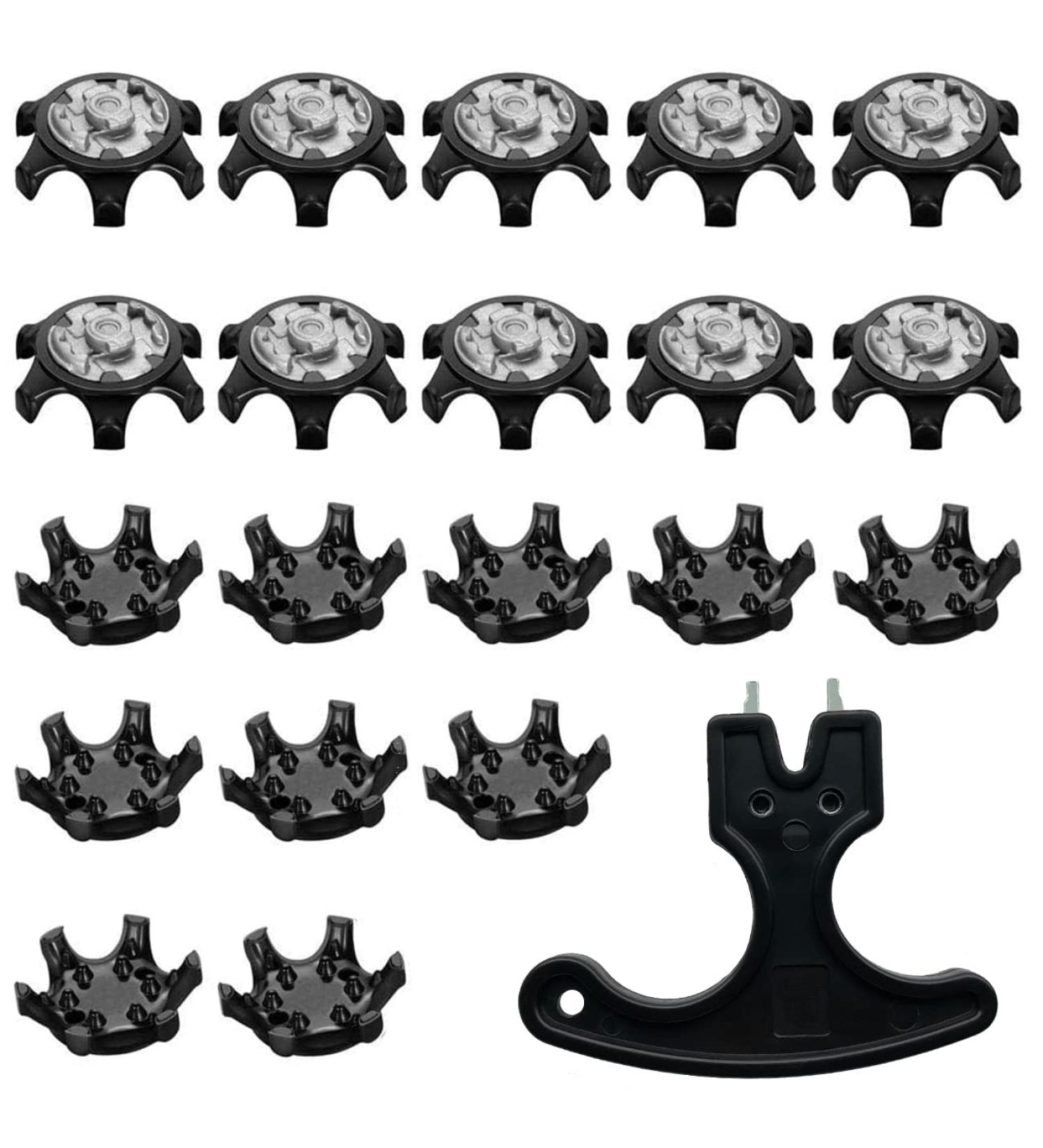 Gusnilo Golf Shoes Black Soft Spikes 21Pcs - Easy Replacement Anti-Skid Cleats - Buy Online on GoSupps.com
