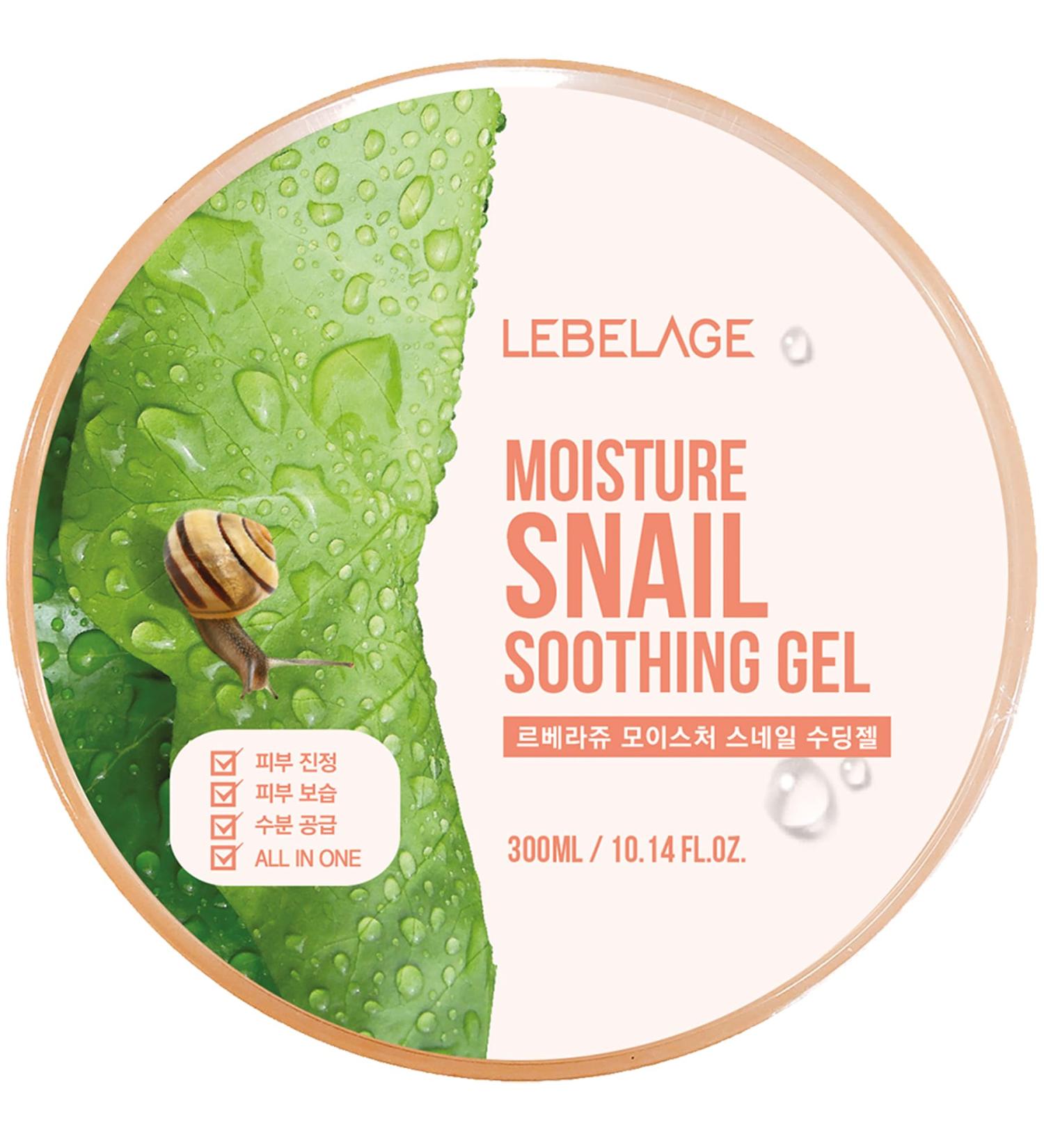 LEBELAGE Snail Soothing Gel 10.14 fl oz | Lightweight Moisture Gel with Snail Filtrate | Fast-Absorbing Face & Body Gel for Daily Skincare Routine - Buy Online on GoSupps.com