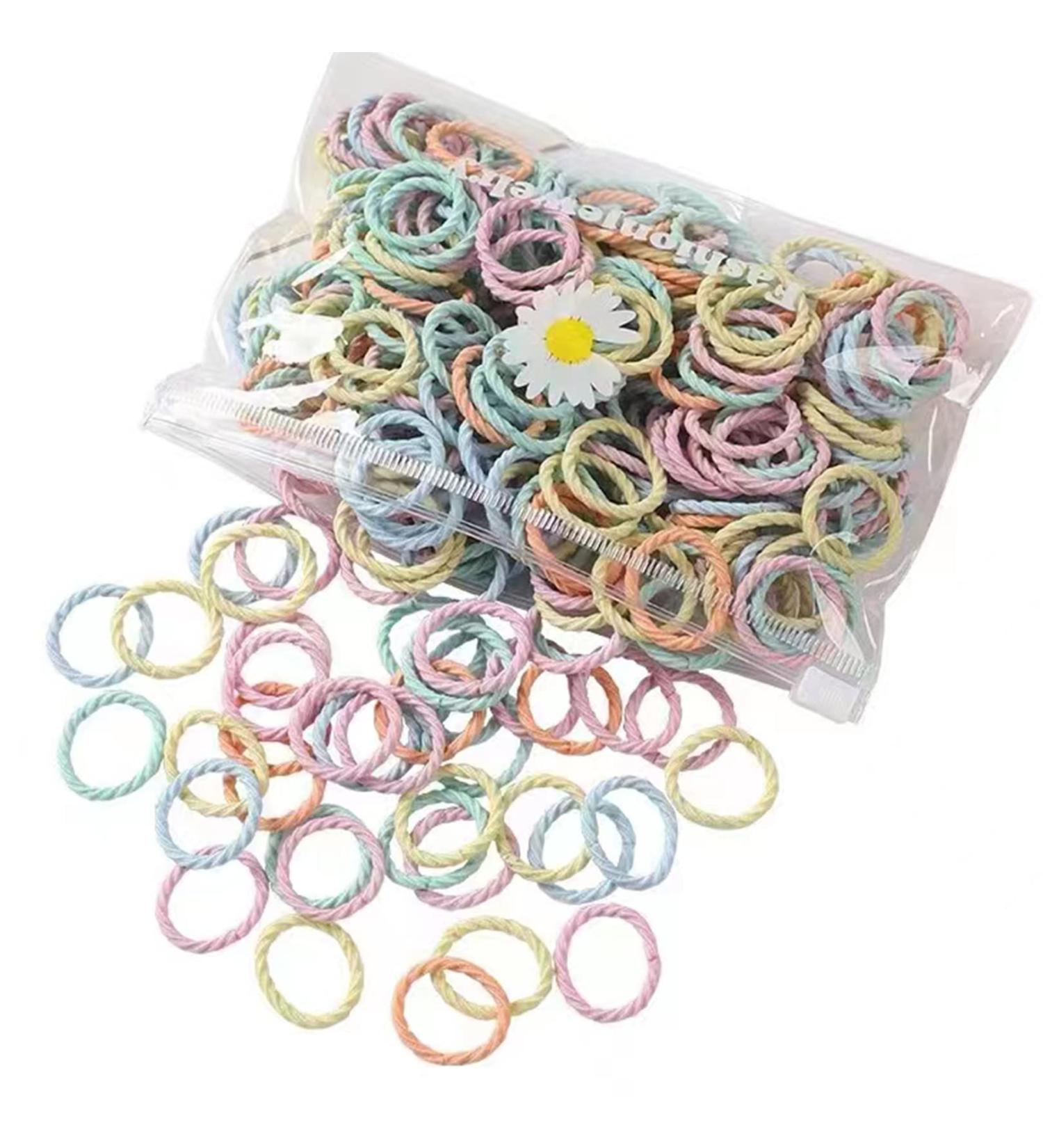 100Pcs Candy Color Elastic Hair Bands for Women Girls Kids - Seamless Ponytail Holders Hair Accessories - Buy Online on GoSupps.com