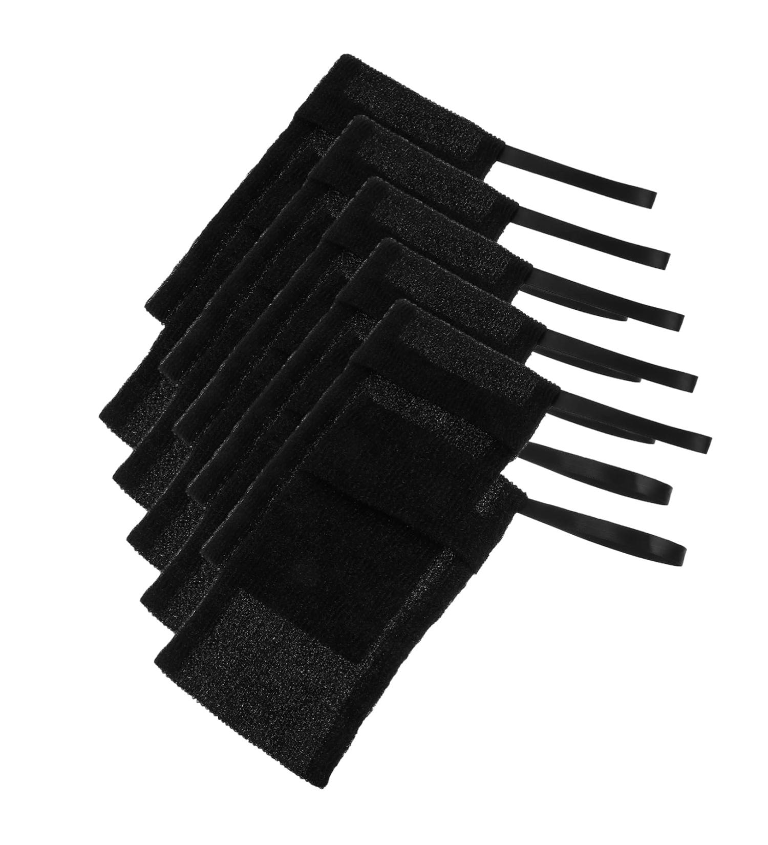WOONEKY 10pcs Soap Foaming Mesh Bag Soap Scrubber Pouch Net Bag Soap Foaming Pouch Soaps Black Nylon Fiber - Buy Online on GoSupps.com