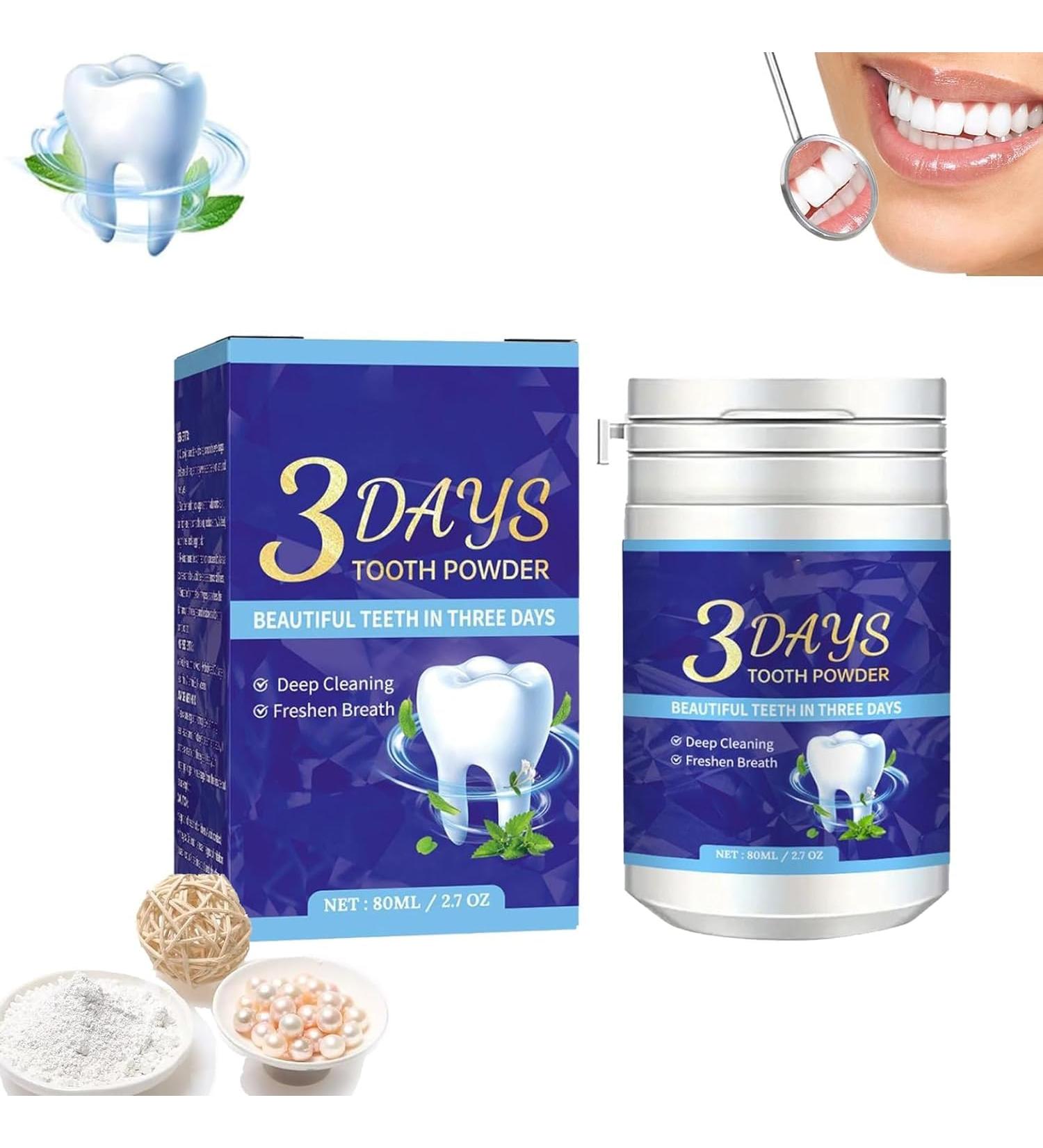 3 Days Purple Teeth Whitening Powder Teeth Whitening Powder for White Teeth Teeth Whitening and Bleaching Powder with Visible Cleaning Effect | Whiten Teeth - Cosmetic Teeth Cleaning (1) - Buy Online on GoSupps.com