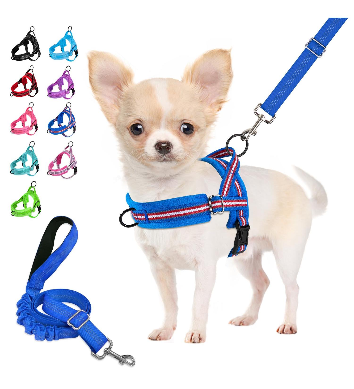 Eyein No-Pull Dog Harness with Leash - Reflective Adjustable & Padded for Small & Large Dogs - Dark Blue XXS - Buy Online on GoSupps.com