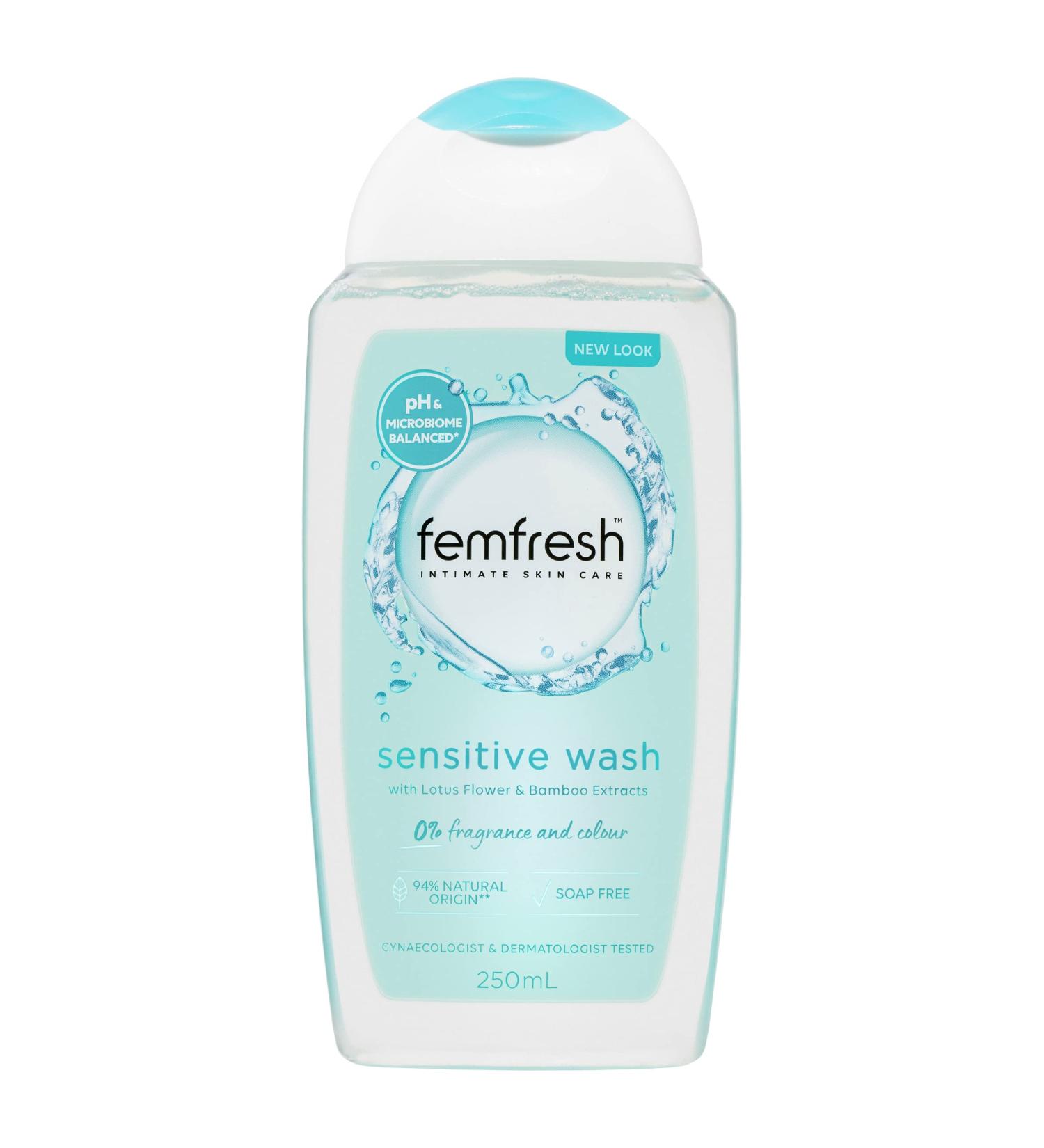 Femfresh Sensitive Wash 250ml - Gentle Intimate Care for All Skin Types | International Shipping Available - Buy Online on GoSupps.com