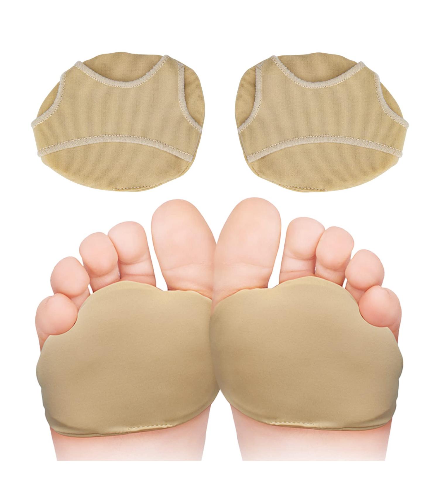 Metatarsal Pads for Foot Pain Relief | Cotton & Gel Forefoot Cushions for Women & Men - S(8.25In-9.65In) Beige - Buy Online on GoSupps.com